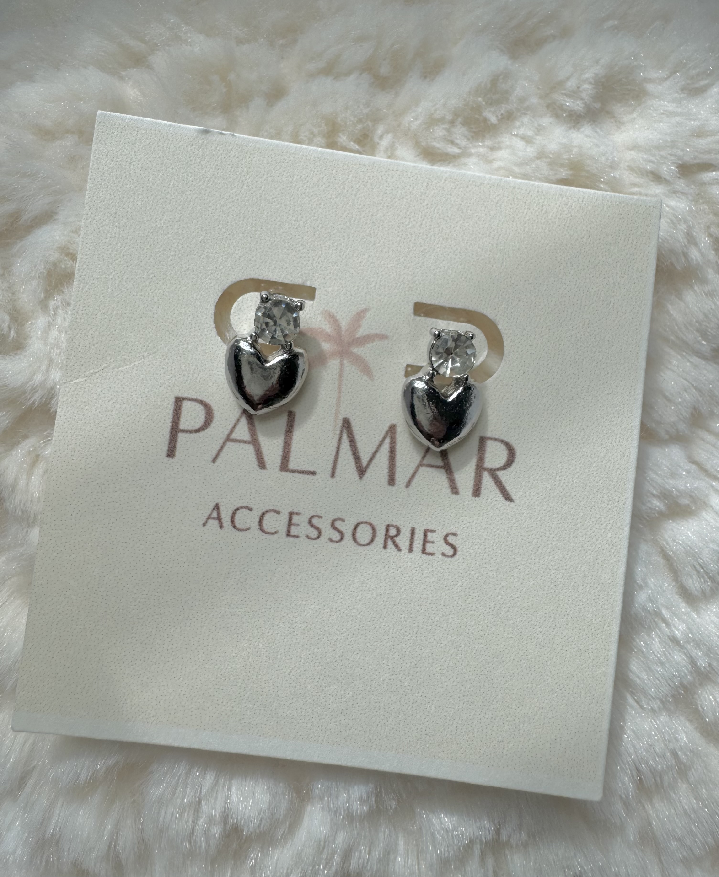 Gold Heart Stud Earrings