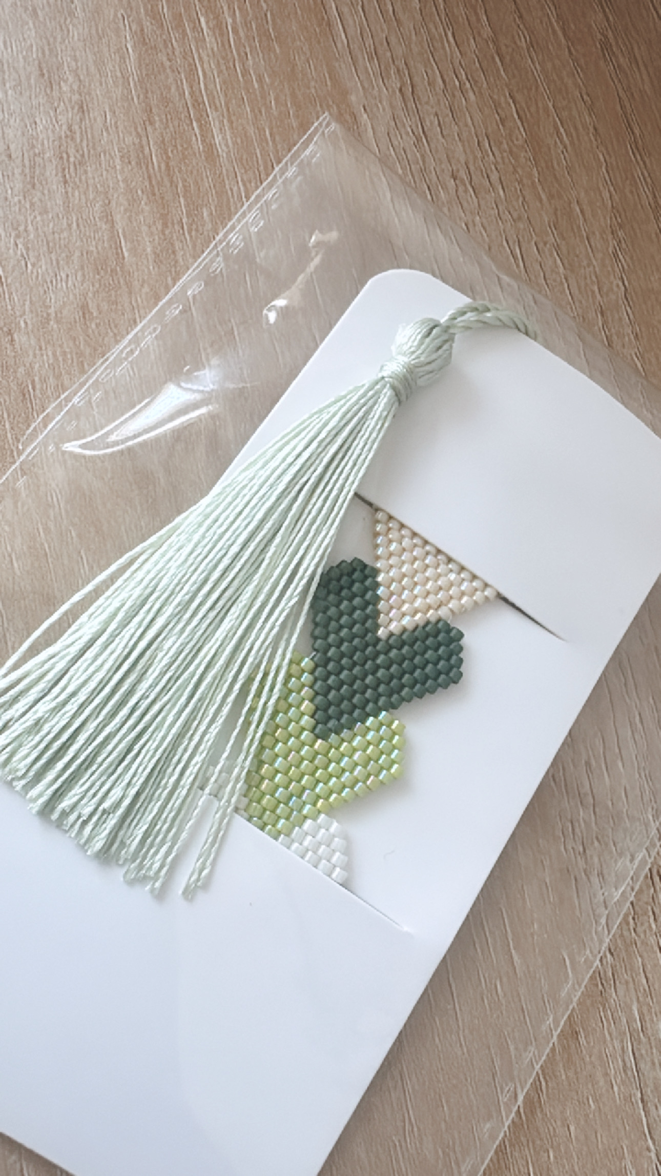 Handmade Beaded Heart Bookmarks