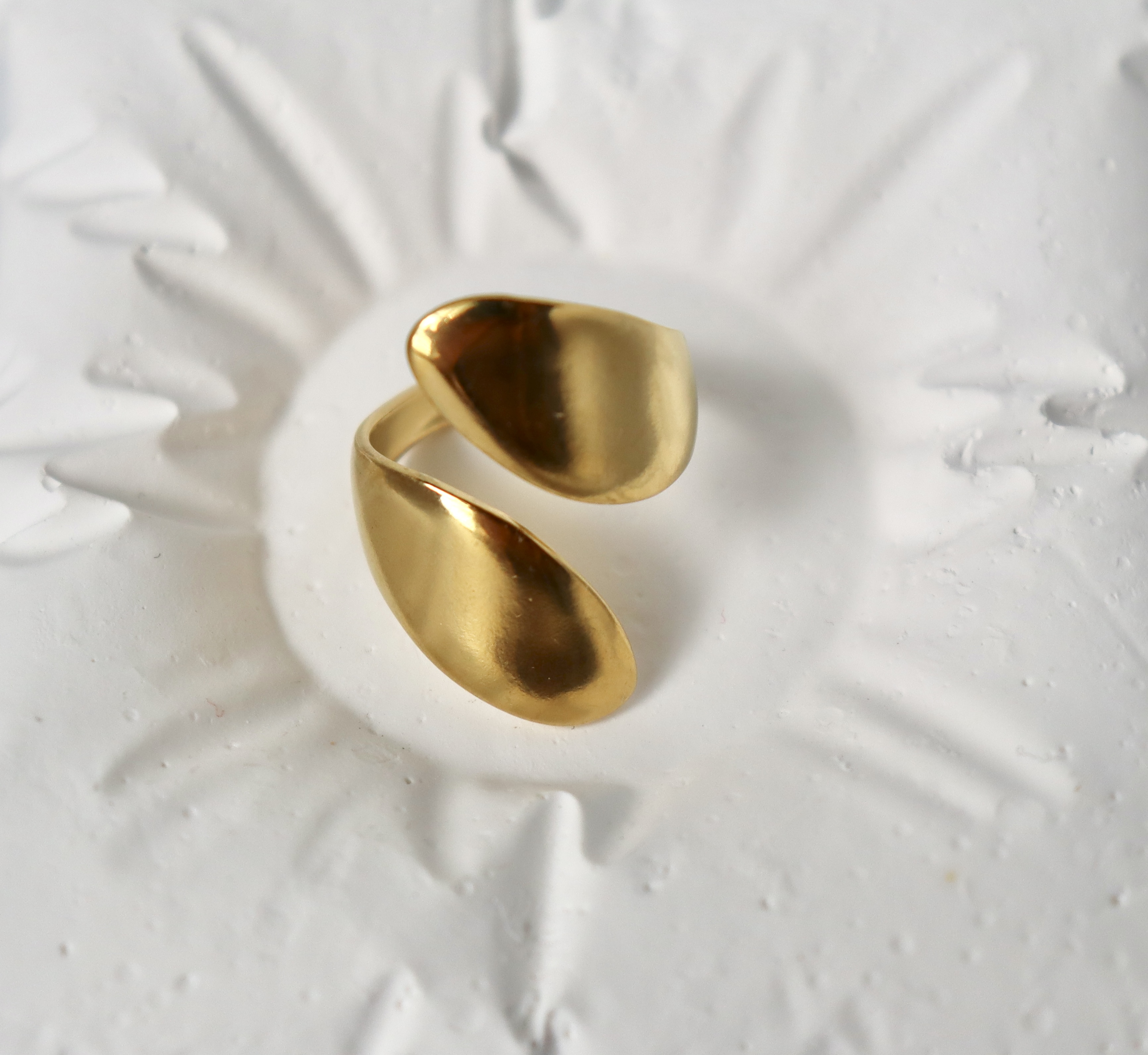 Gold Adjustable Statement Ring