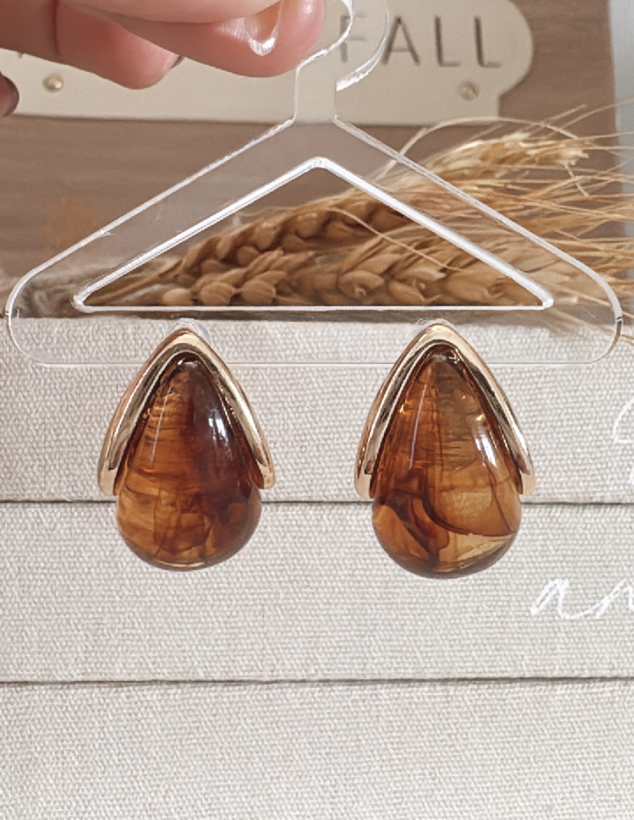 Amber Drop Earrings