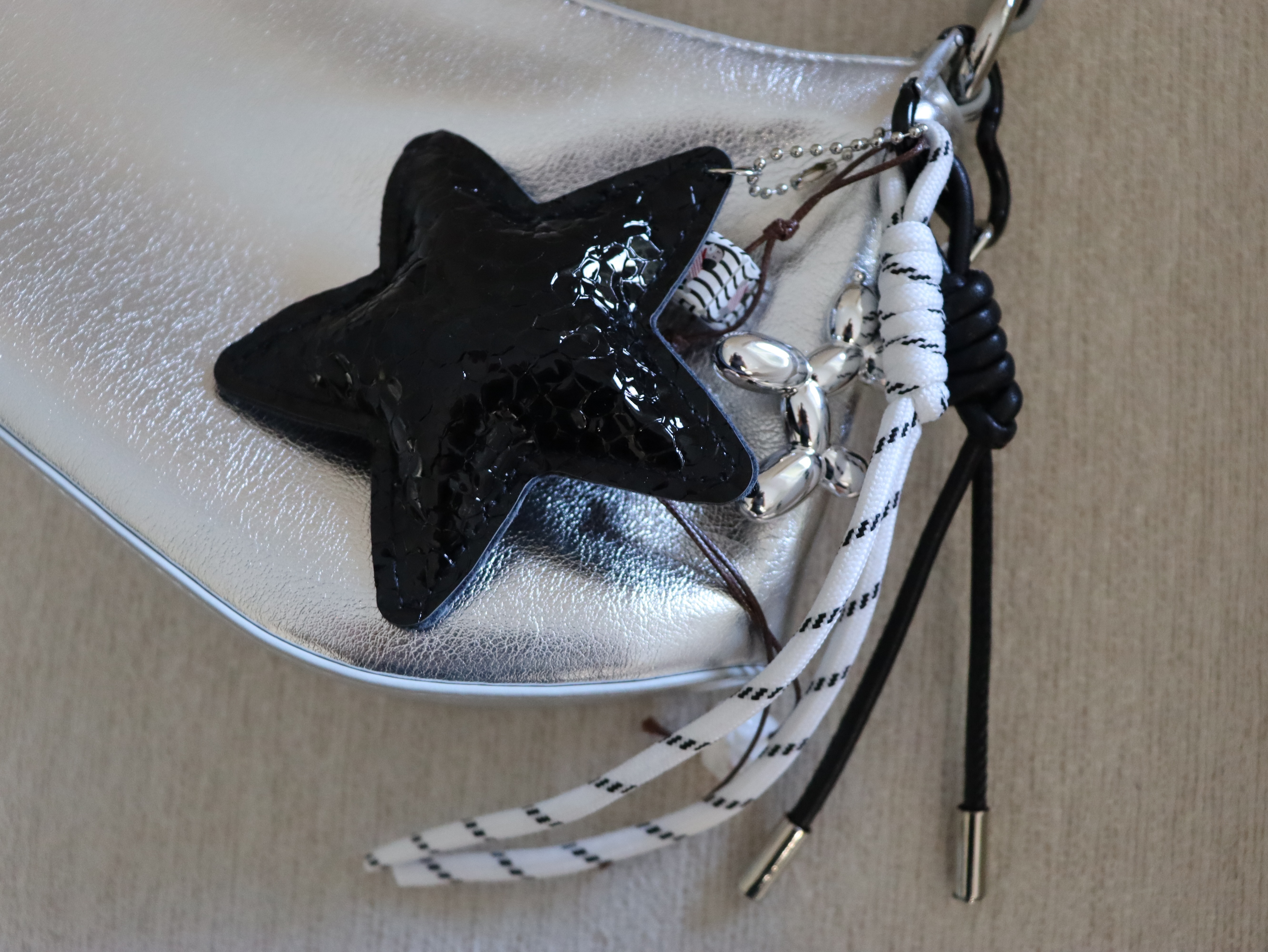 Black Star Charm Keychain