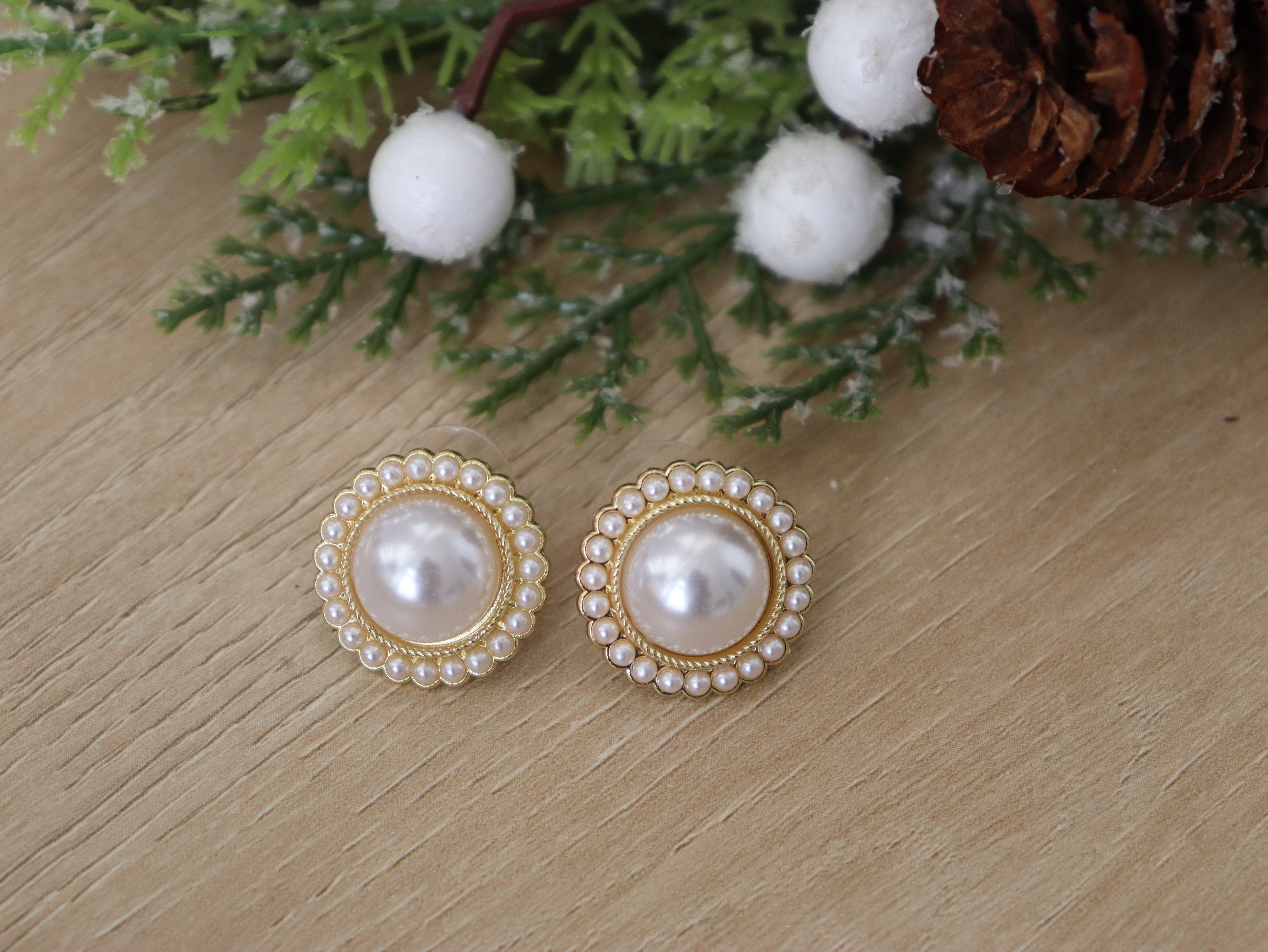 Elegant Pearl Stud Earrings