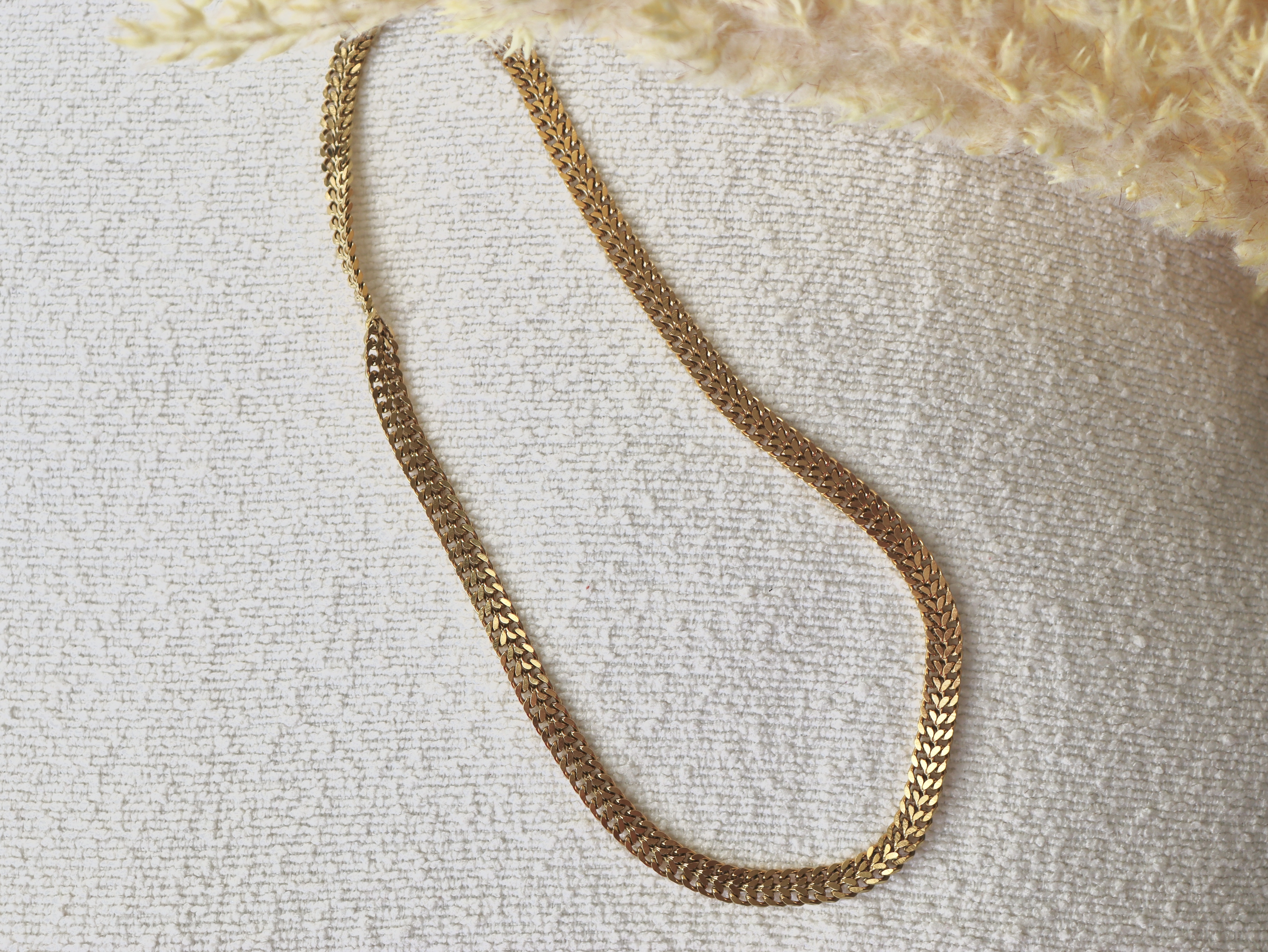 Gold Herringbone Necklace