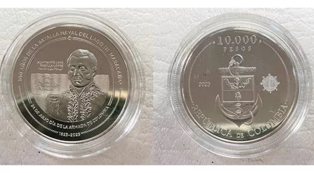 Moneda conmemorativa de la Batalla Naval del Lago de Maracaibo y Declaratoria del 24 de julio como día de la Armada de Colombia