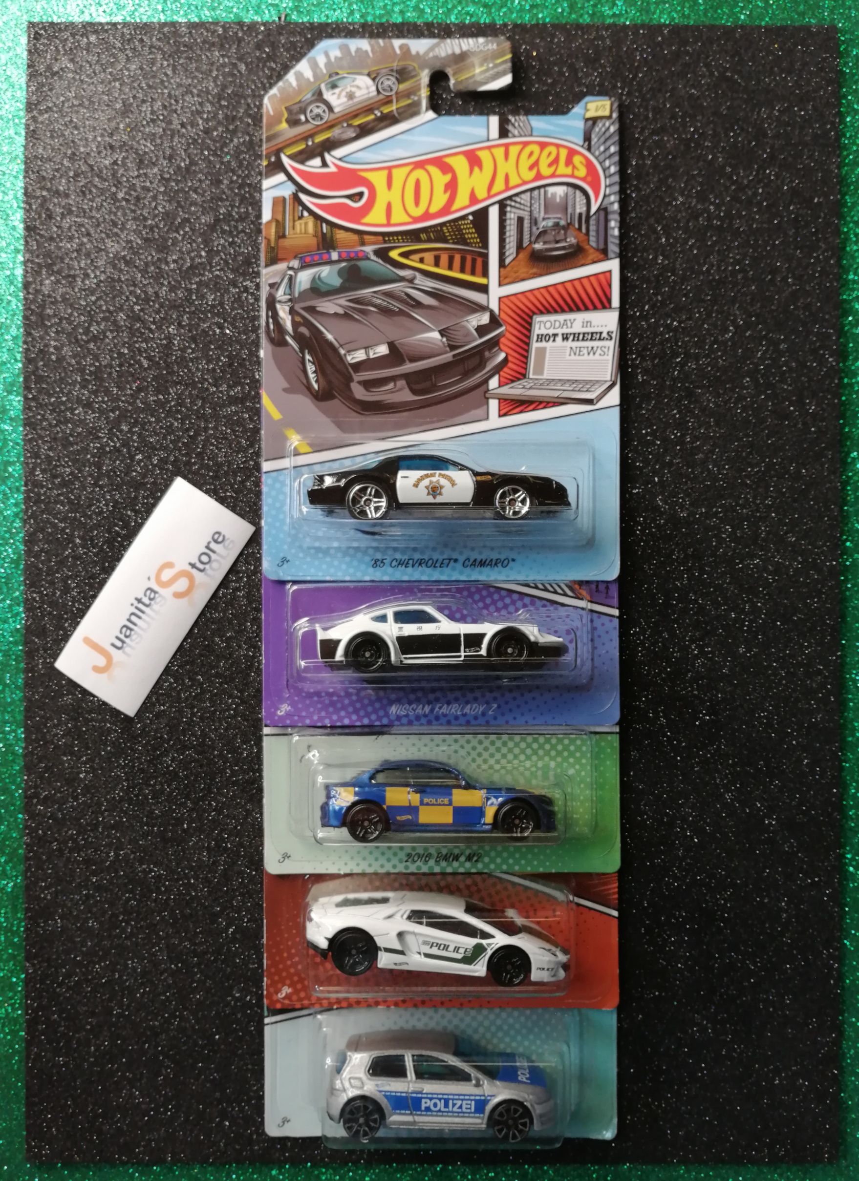 Hot Wheels - Set Police x 5 autos