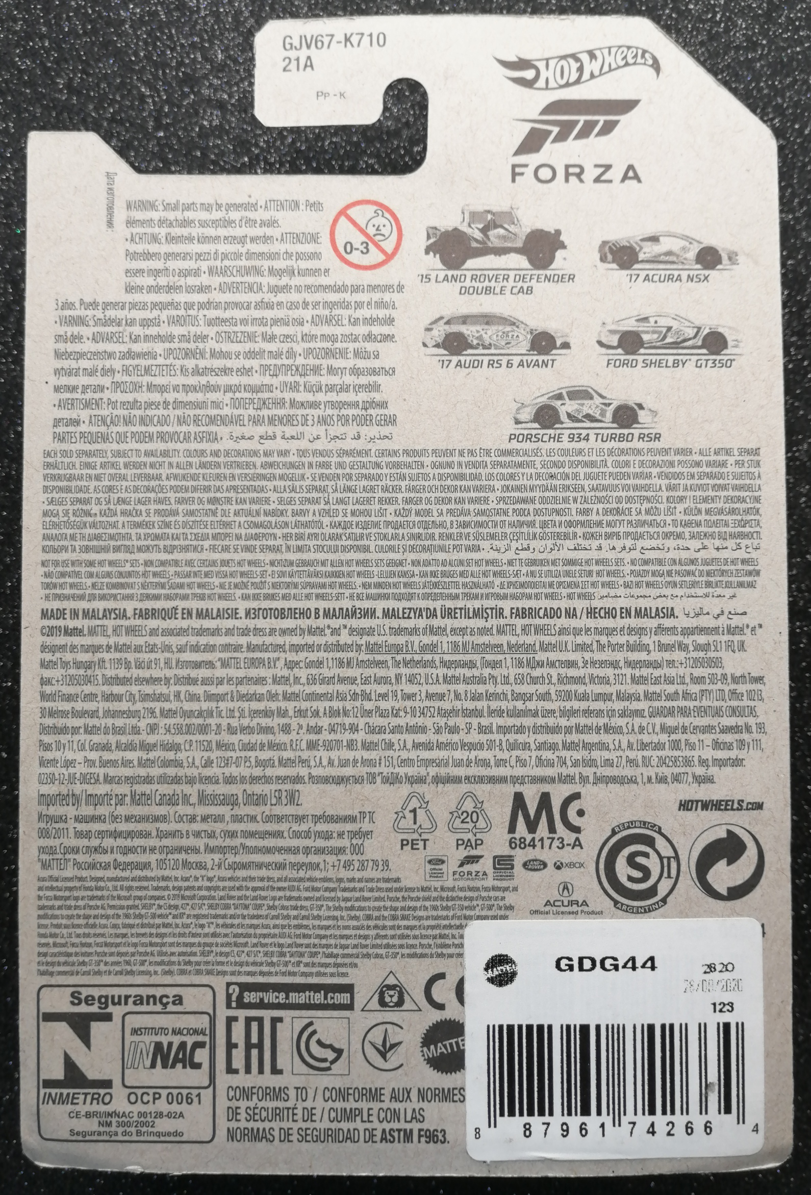 Hot Wheels Set Forza de 5 autos