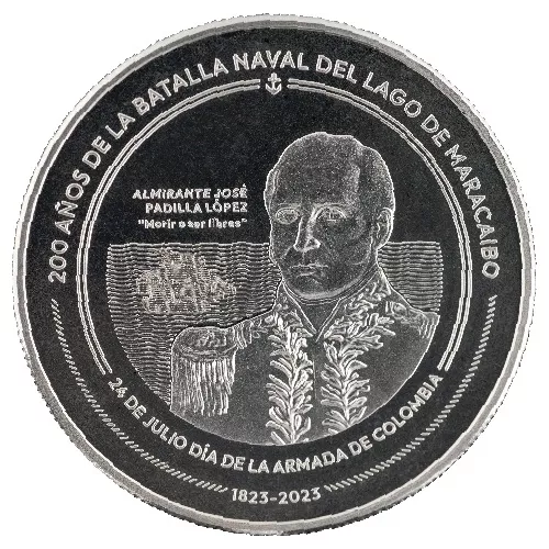 Moneda conmemorativa de la Batalla Naval del Lago de Maracaibo y Declaratoria del 24 de julio como día de la Armada de Colombia