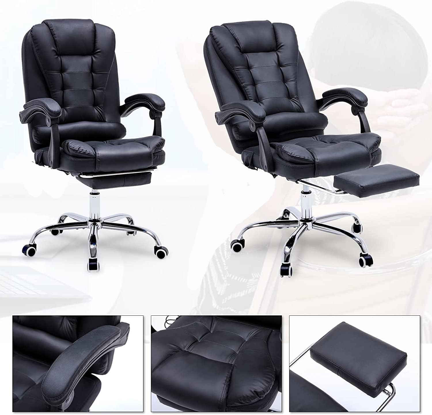 Recliner Office Chair with Footrest