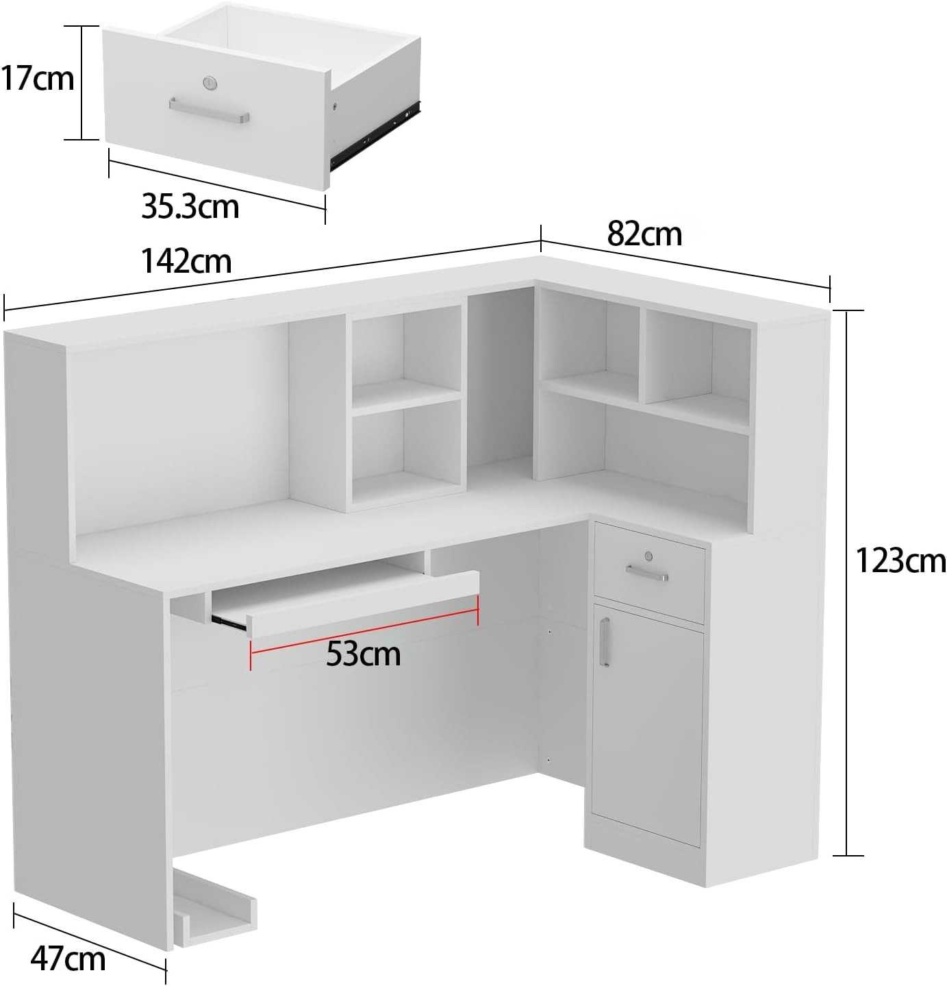 MRO-RD14-WHT - RECEPTION DESK