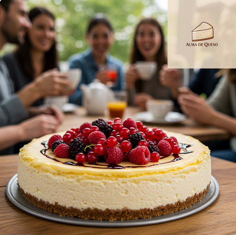 Tarta de Queso con Frutos Rojos y Reduccion Balsamica