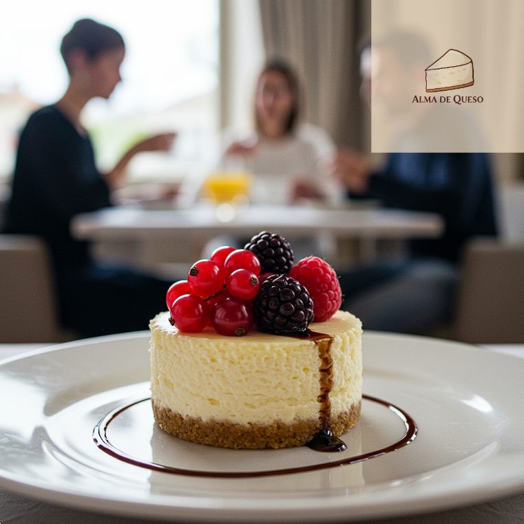 Tarta de Queso con Frutos Rojos y Reduccion Balsamica