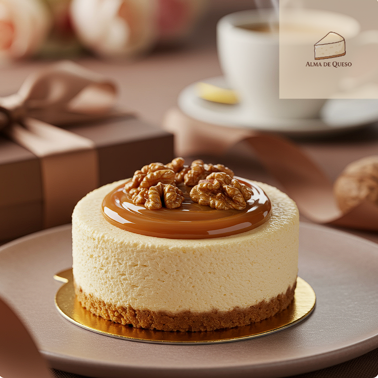 Tarta de Queso con Dulce de Lecha y Nueces Caramelizadas 12/16 Porciones