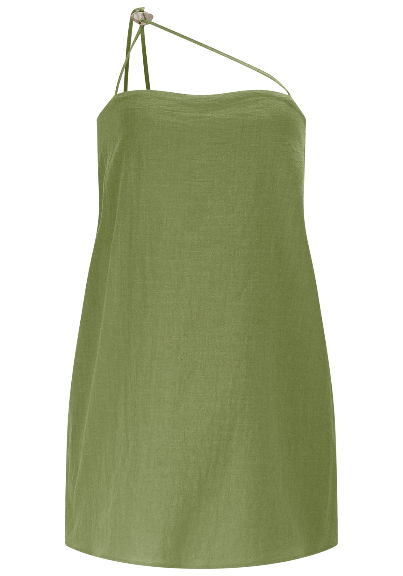 Jumpsuit Corto One Shoulder en Lino 