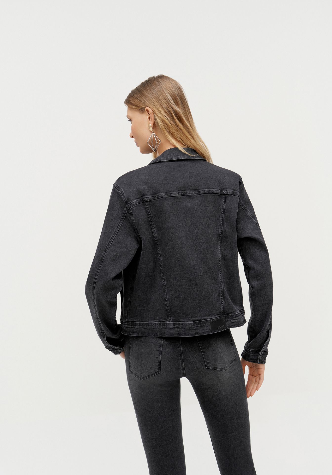 Chaqueta Denim Oscuro Mujer