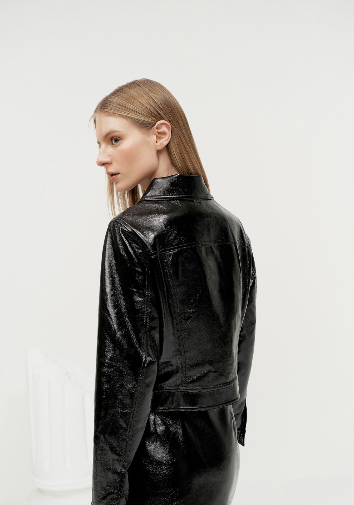 Chaqueta Cuero Sintético Mujer