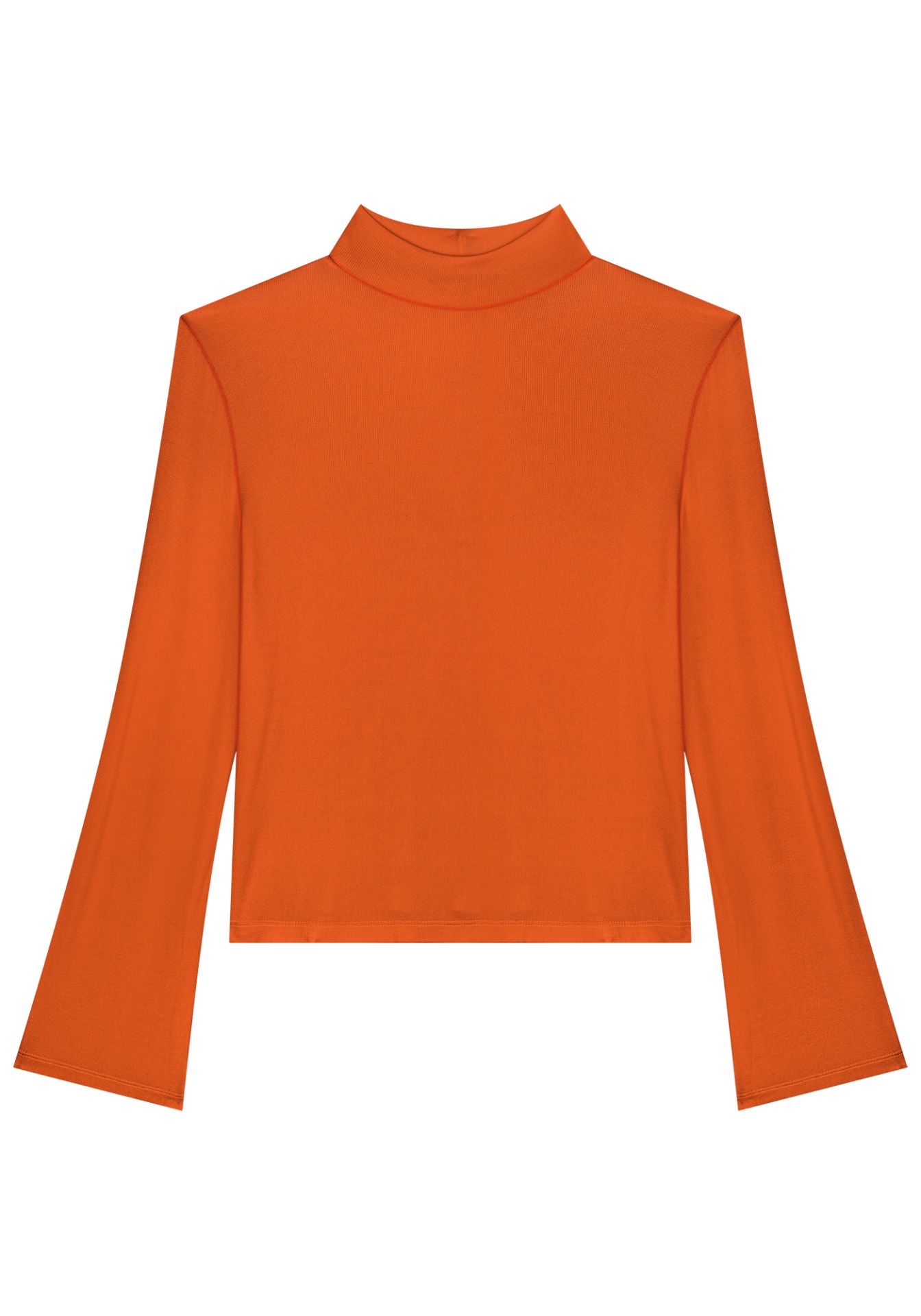 Top Cuello Alto Manga Larga Mujer