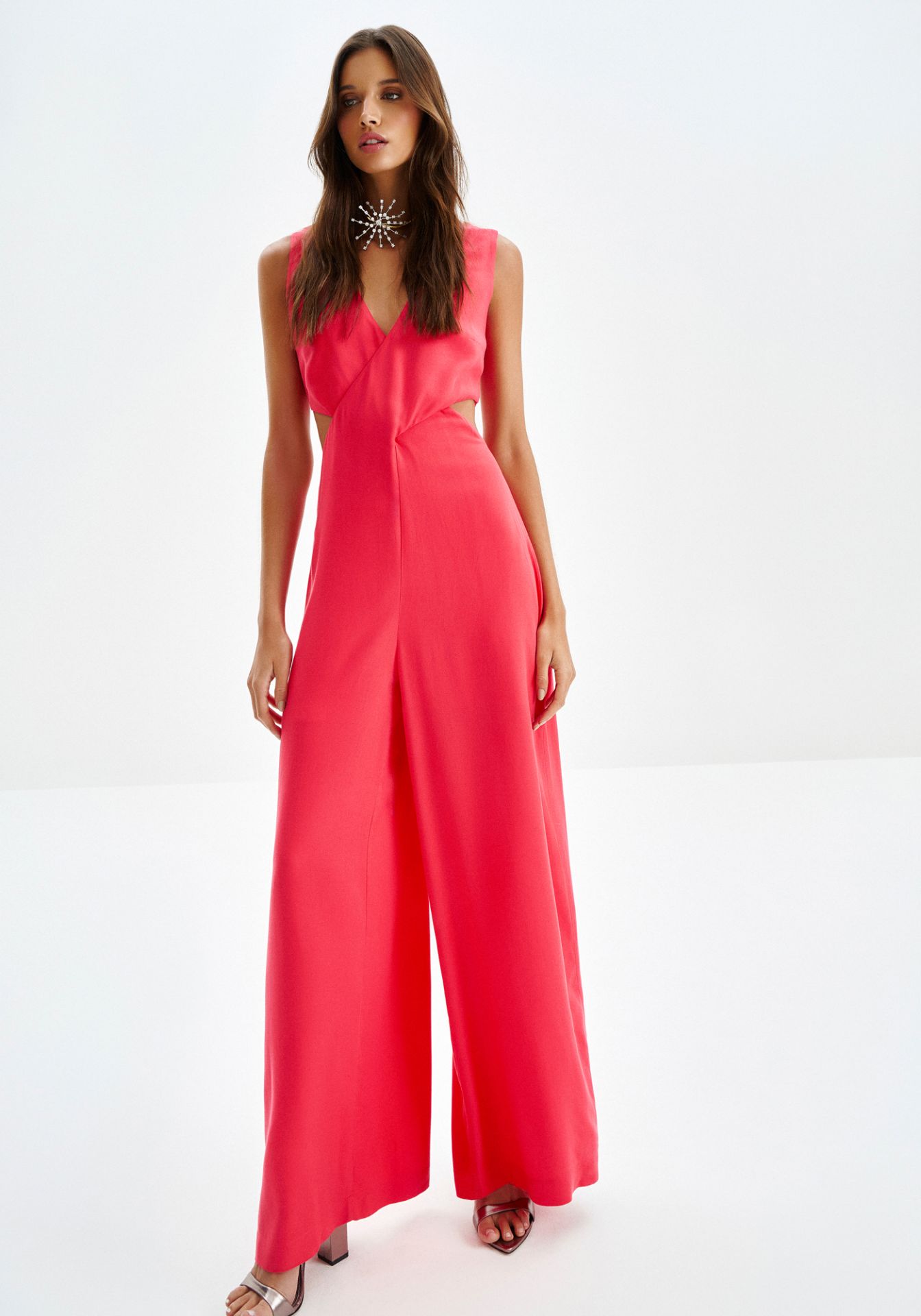 Jumpsuit Largo Mujer Escote V