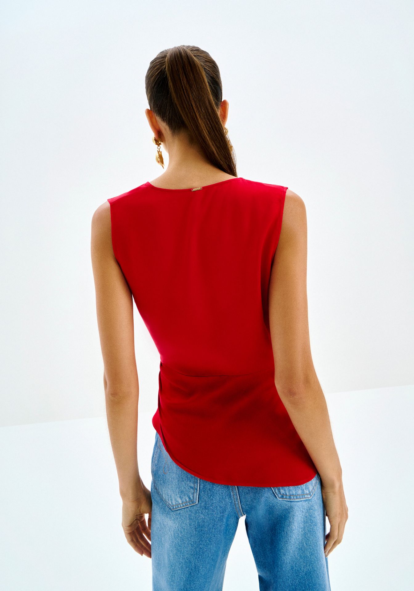 Blusa Wrap Mujer | Lez a Lez Asimétrica con Amarre