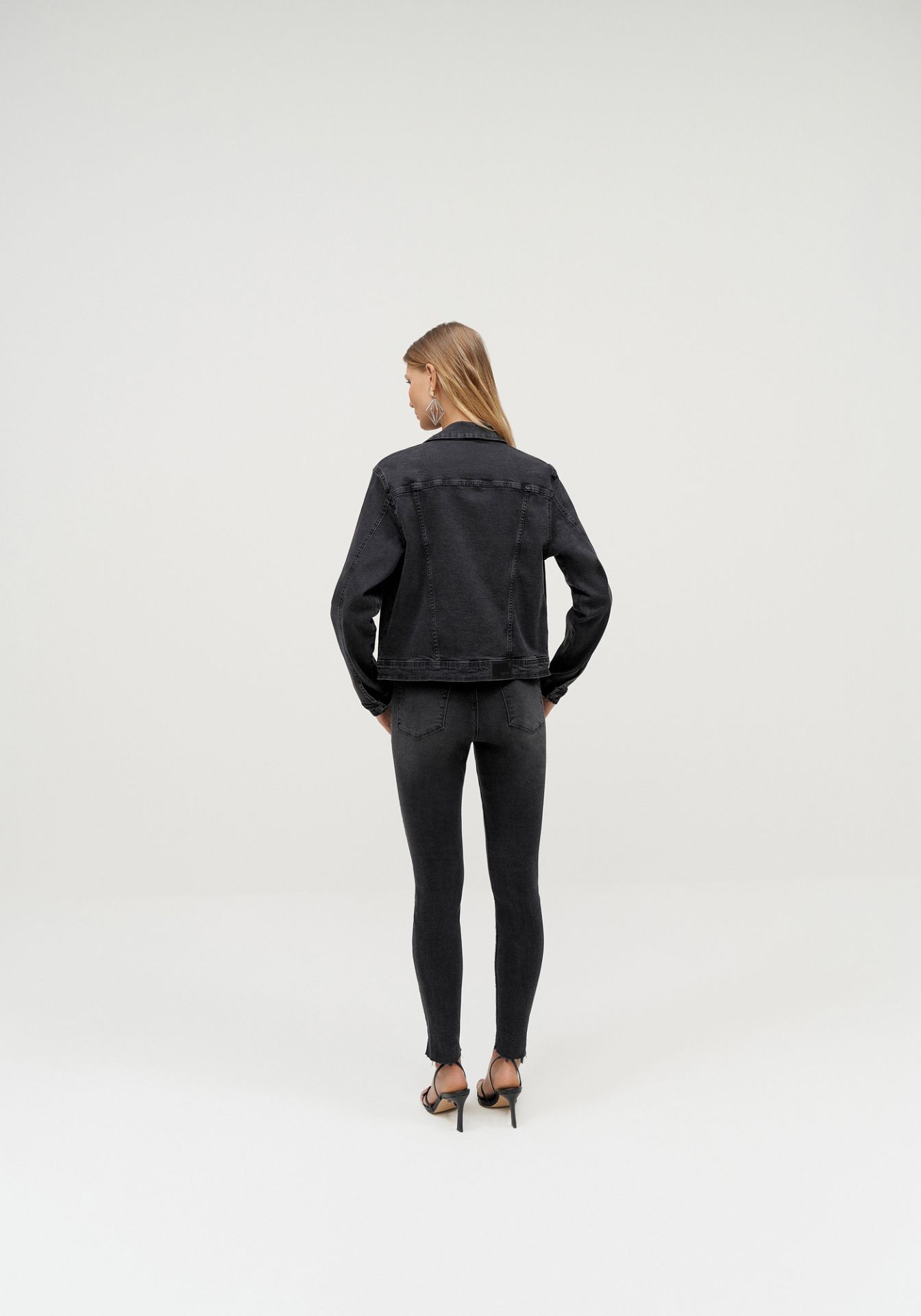 Chaqueta Denim Oscuro Mujer