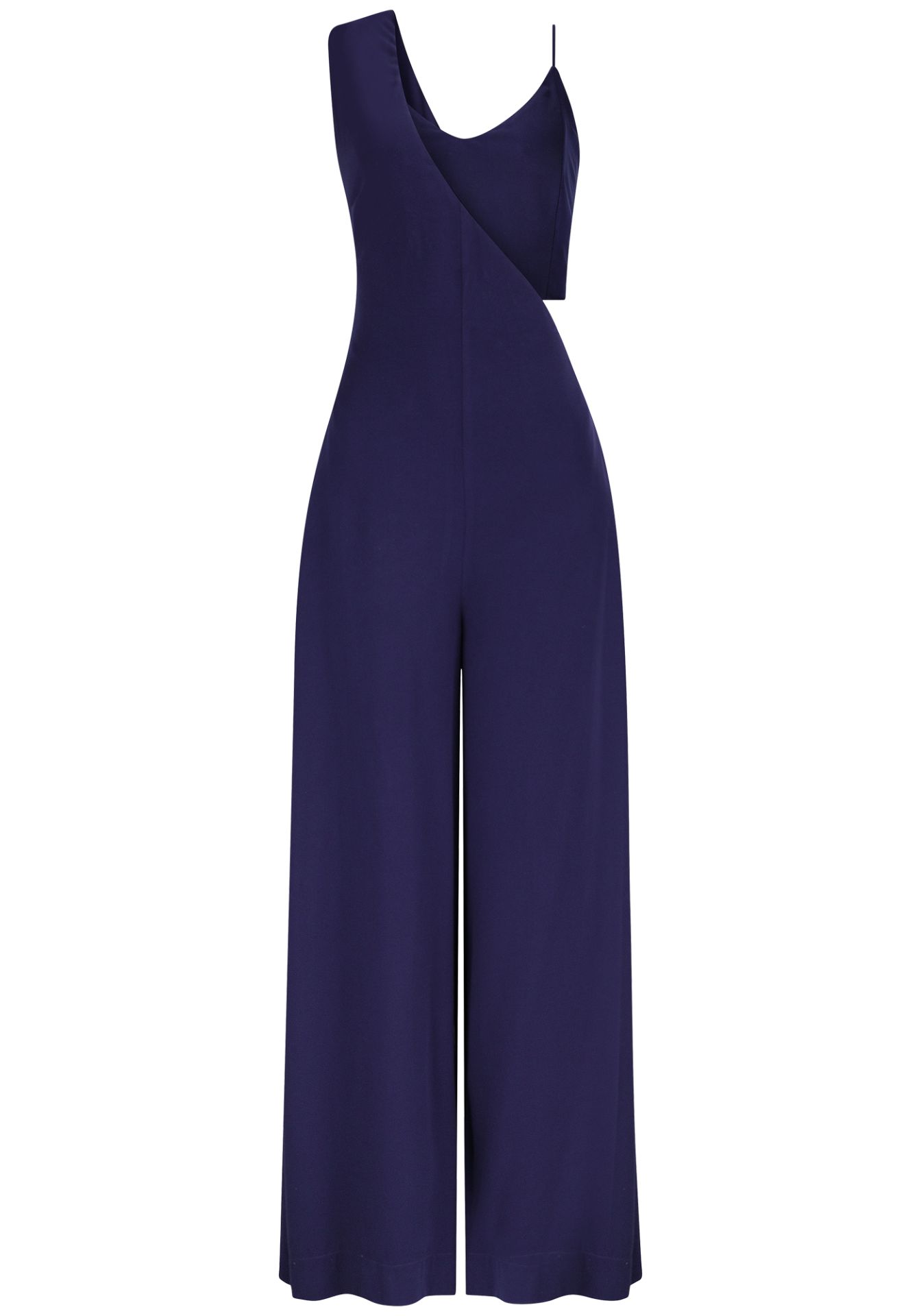 Jumpsuit largo asimétrico de viscosa con top incluido