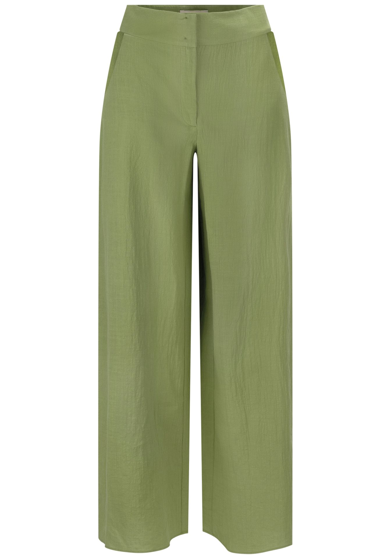 Pantalón de lino mujer tiro alto y pierna ancha