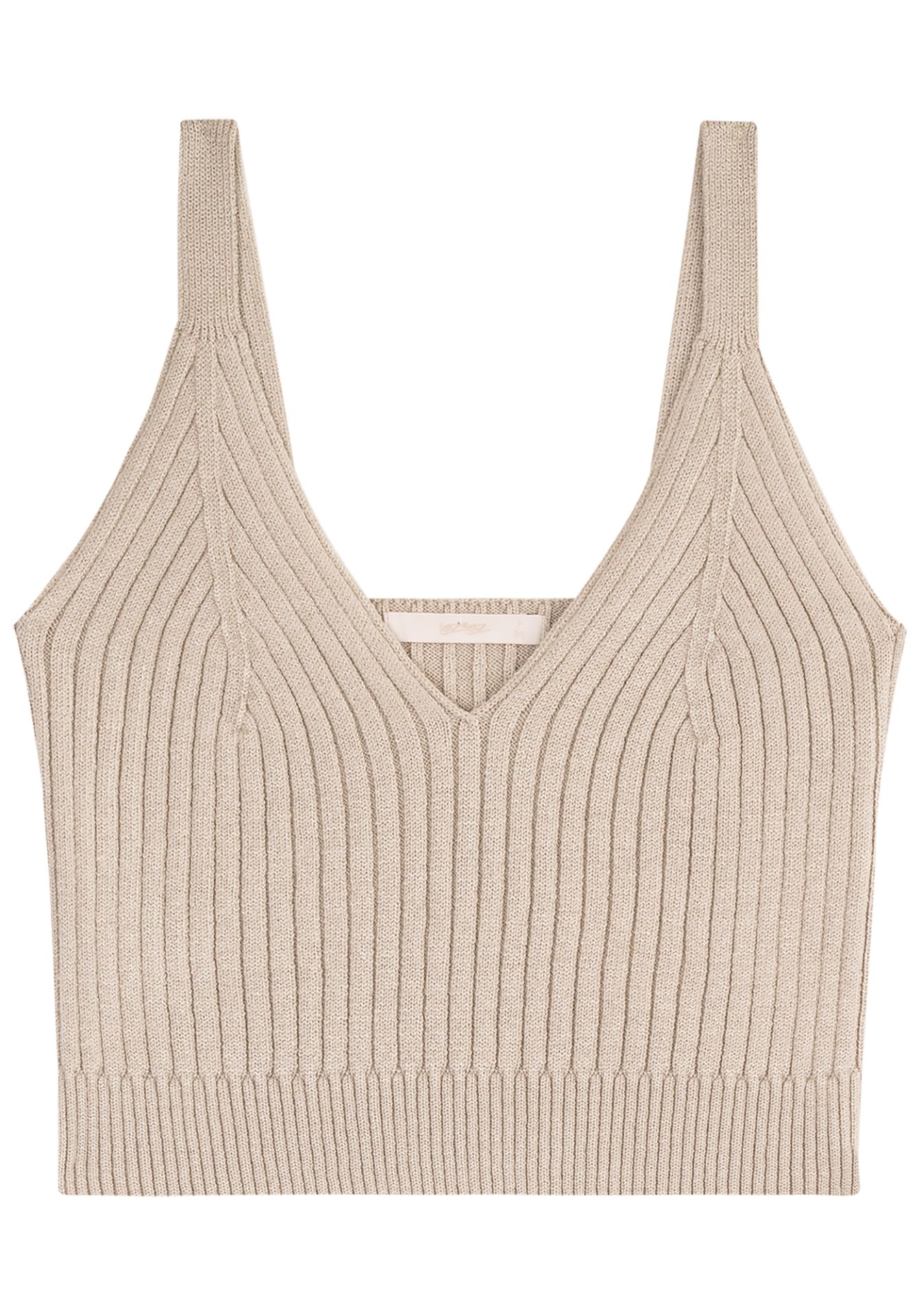 Top Cropped Tricô Mujer