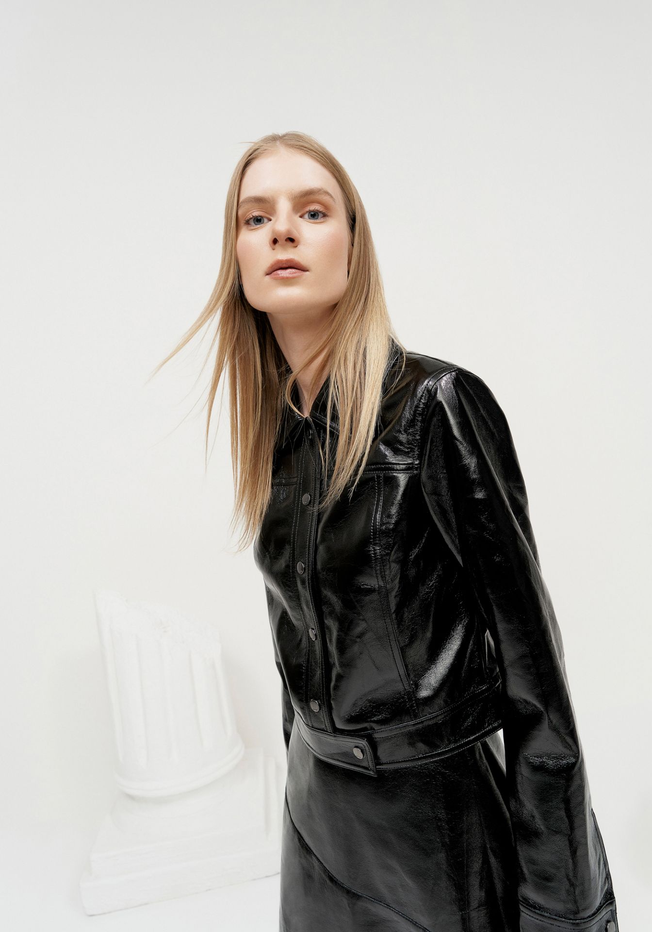 Chaqueta Cuero Sintético Mujer