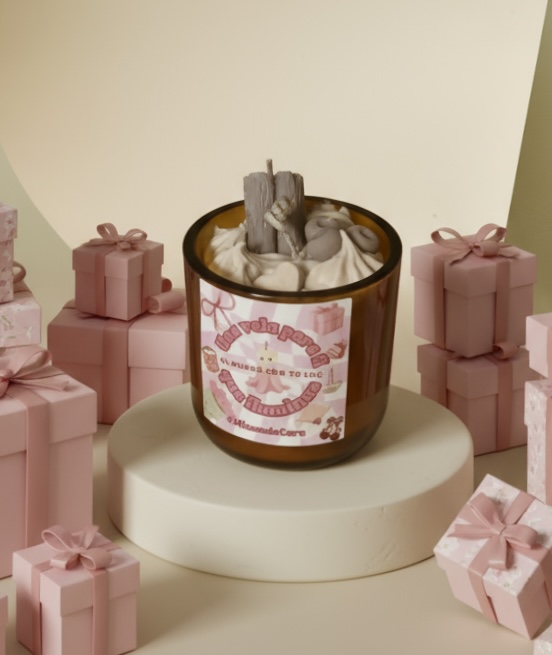 Vela decorativa de canela