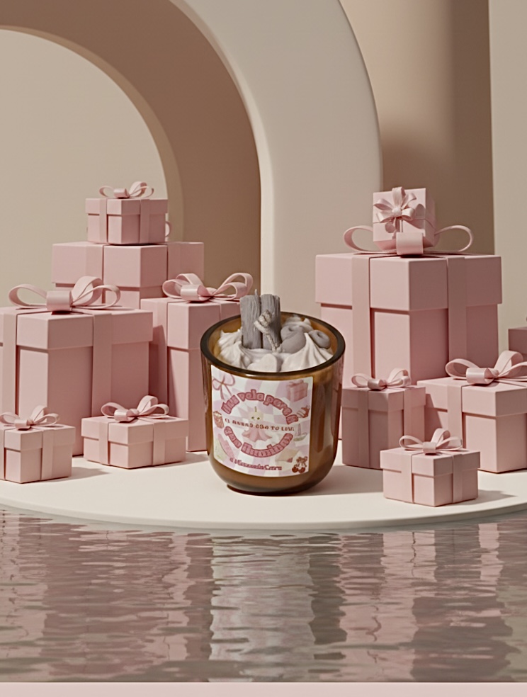 Vela decorativa de canela