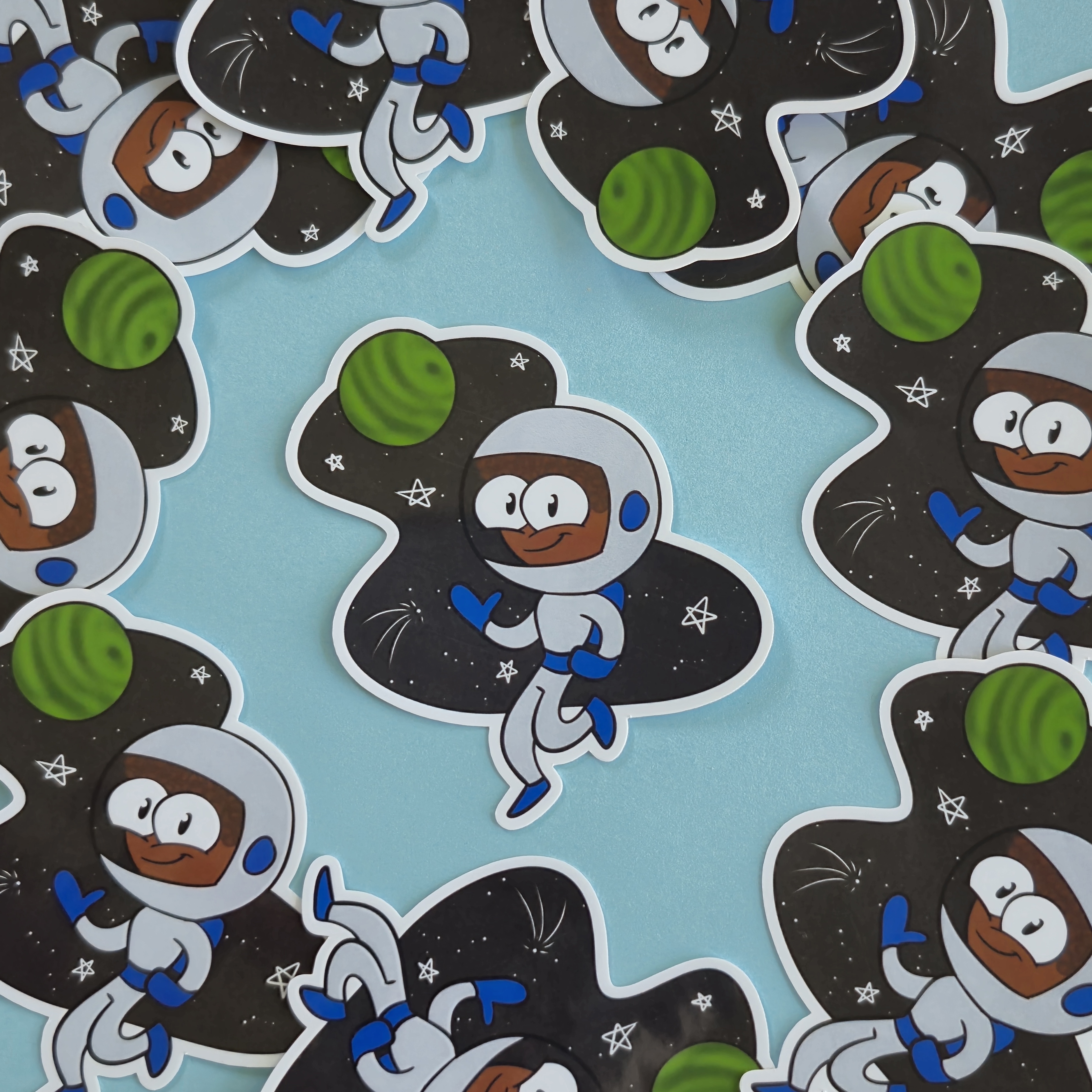 Toby the Blue Astronaut Sticker
