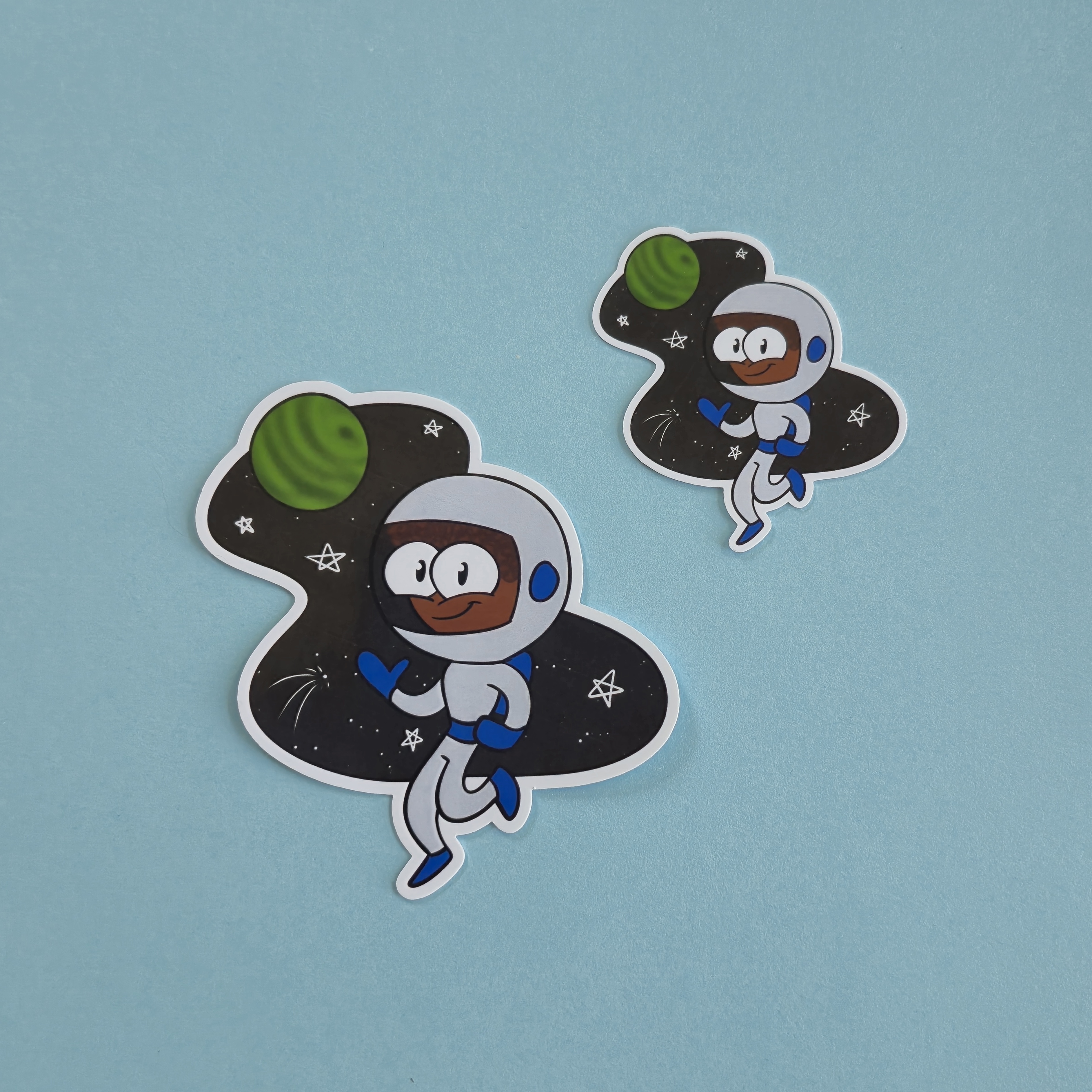 Toby the Blue Astronaut Birthday Card