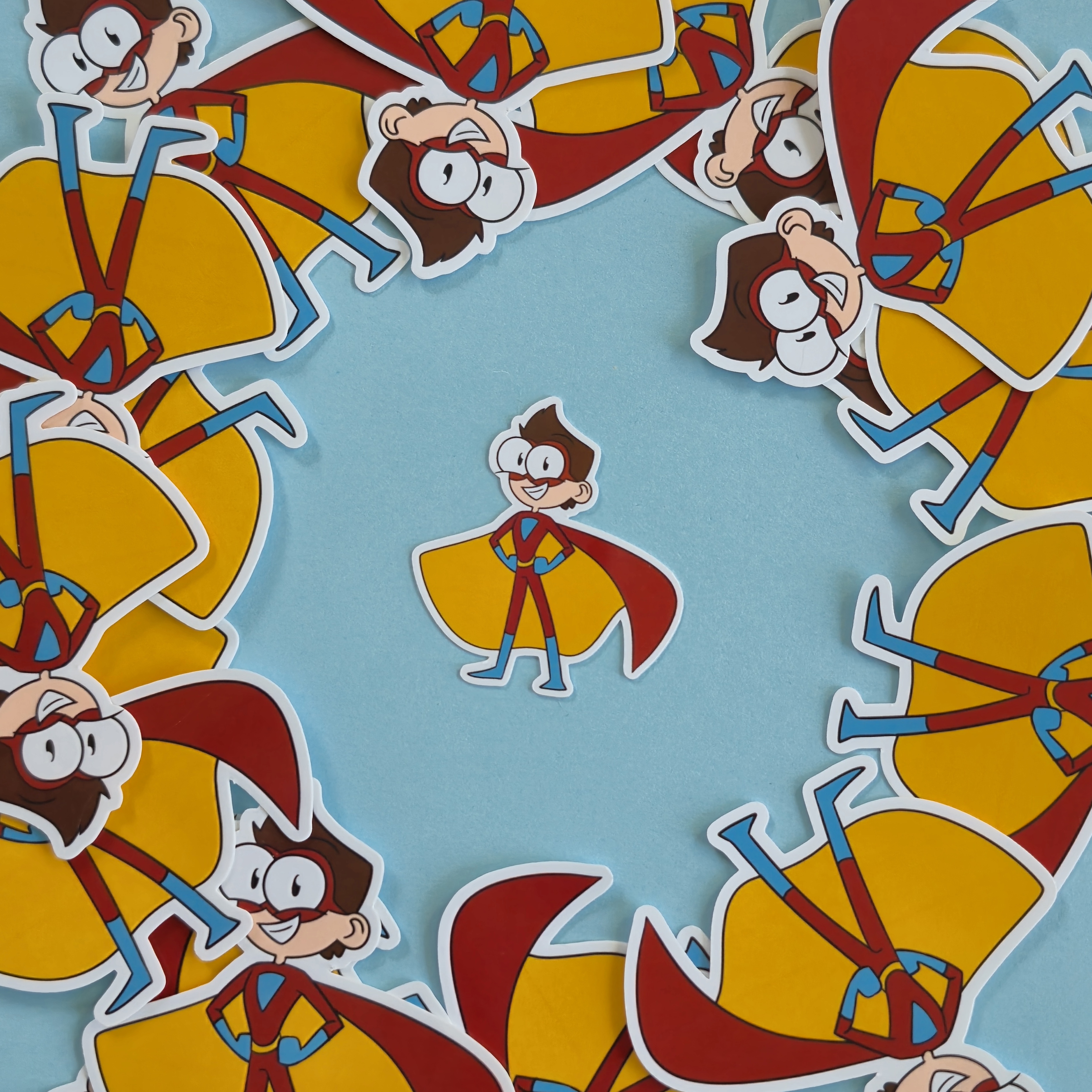 Conner the Red Superhero Sticker