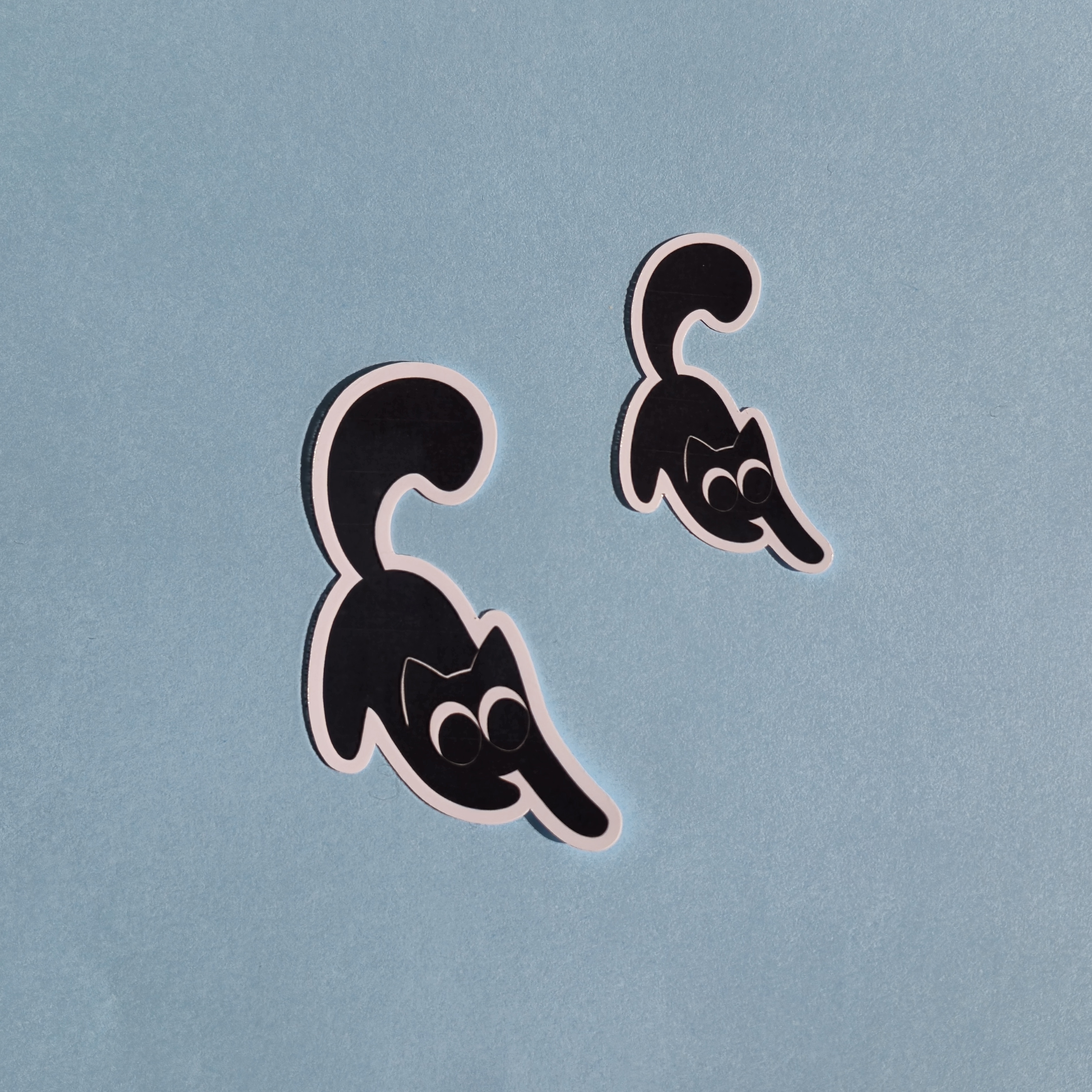 Playful Black Kitty Sticker