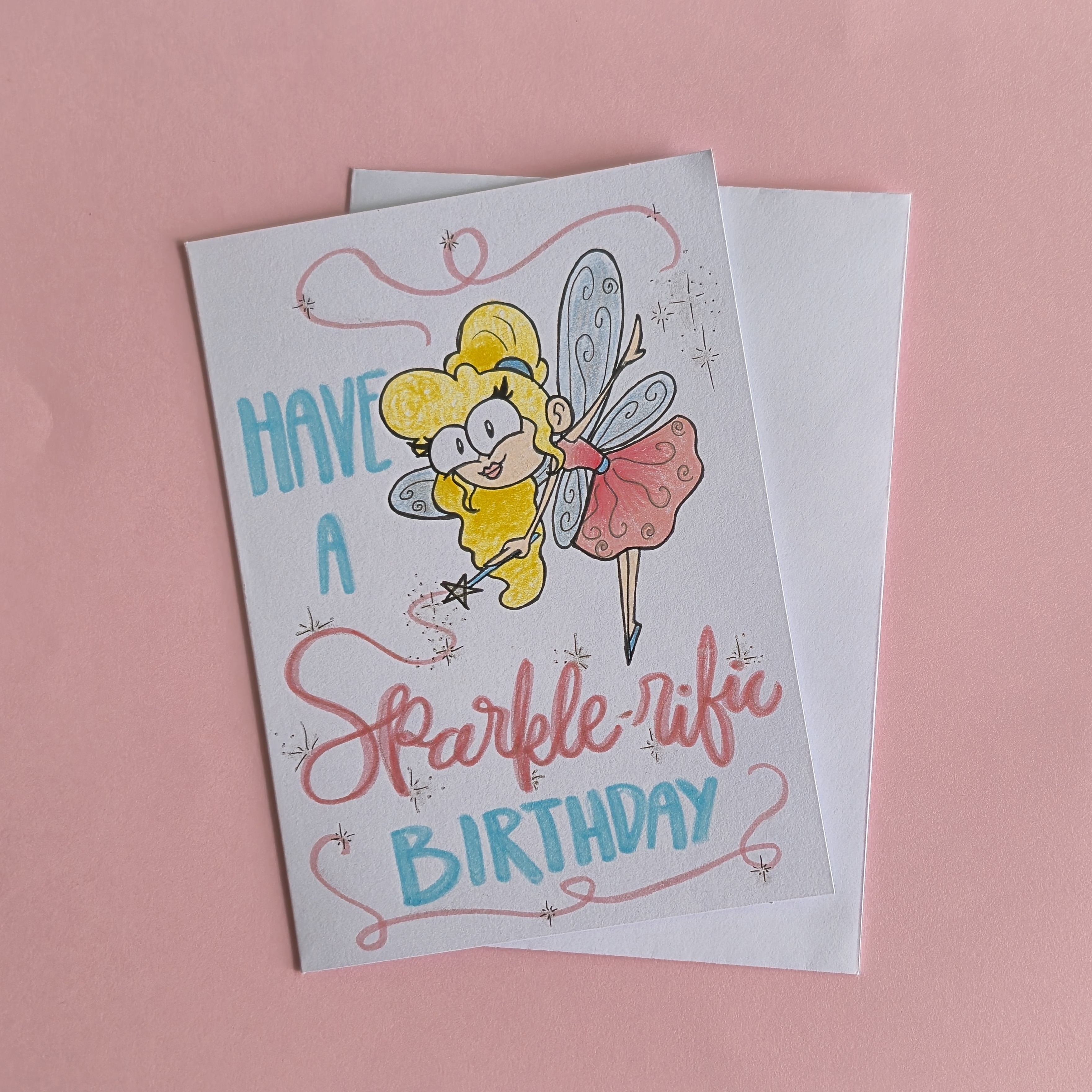 Tina the Pink Fairy Birthday Card