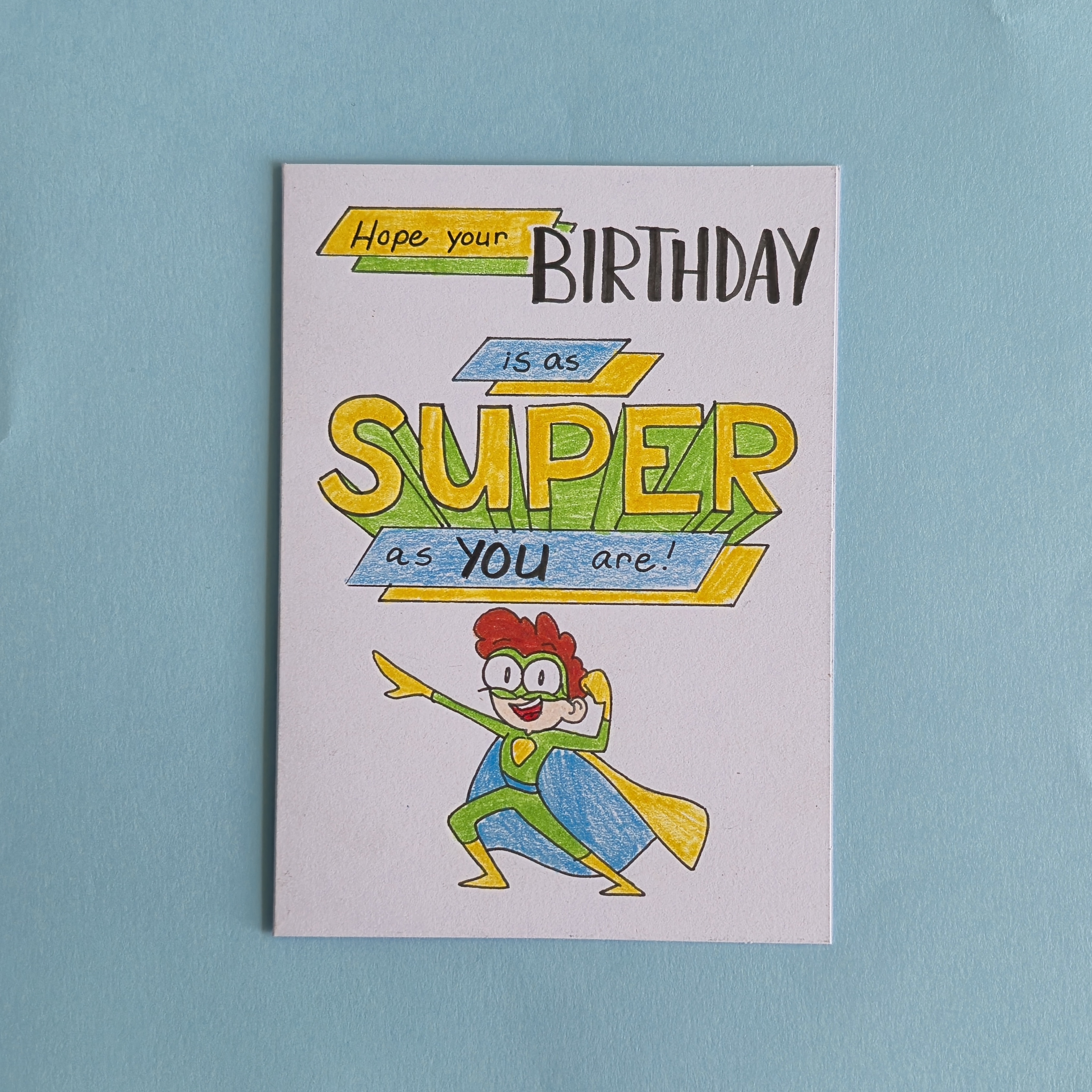 Isaac the Superhero Birthday Card
