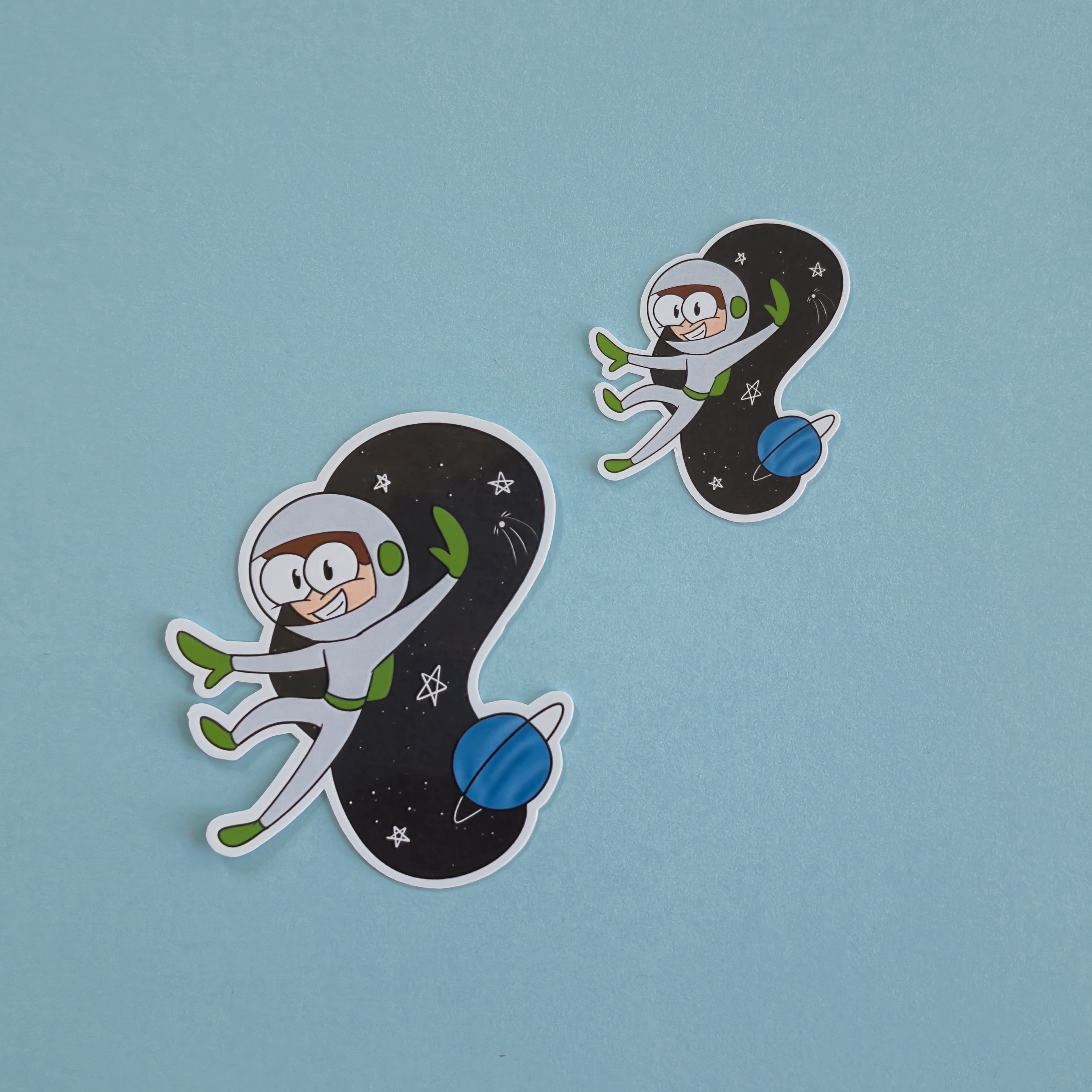 Isaac the Green Astronaut Sticker