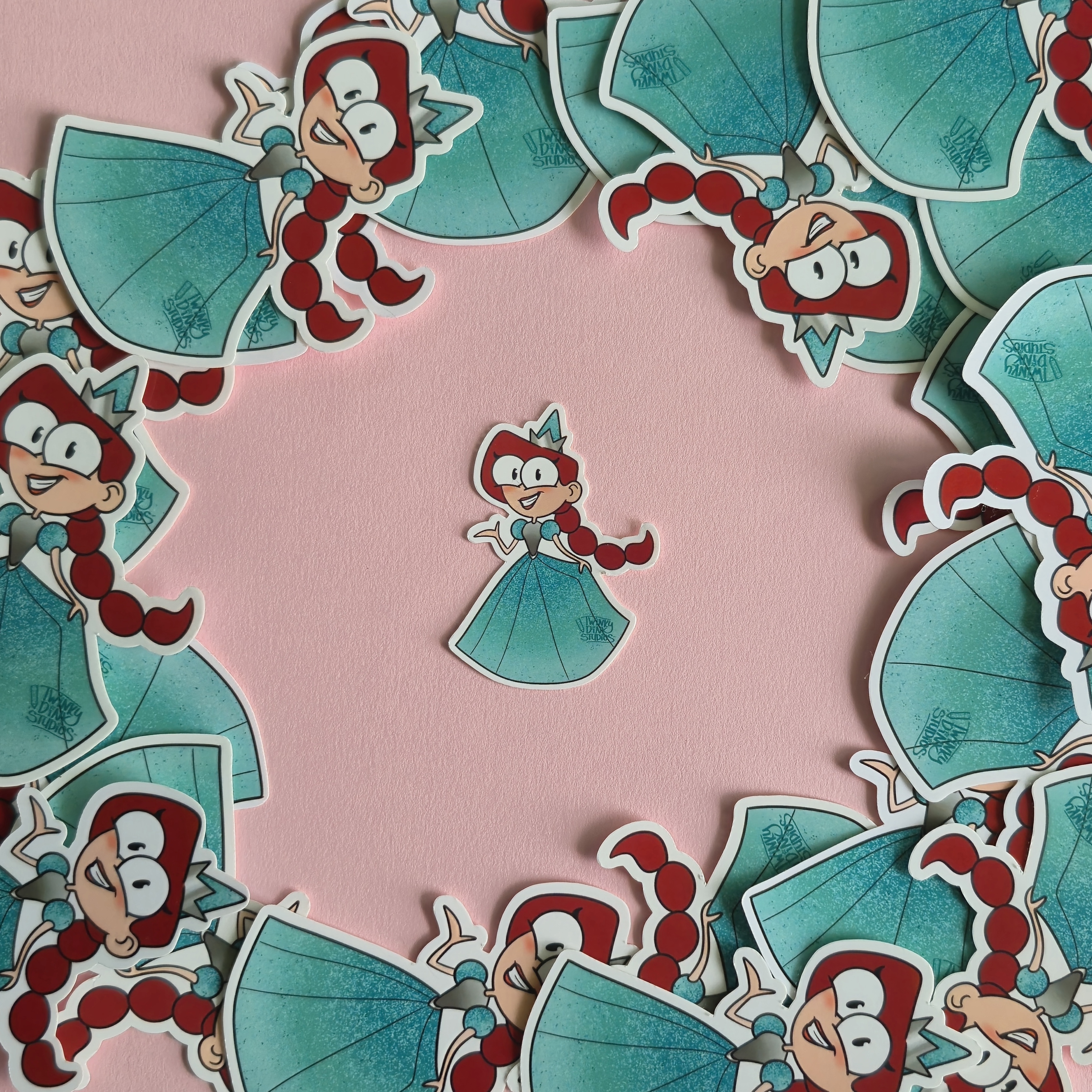 Poppy the Teal Princess Sticker