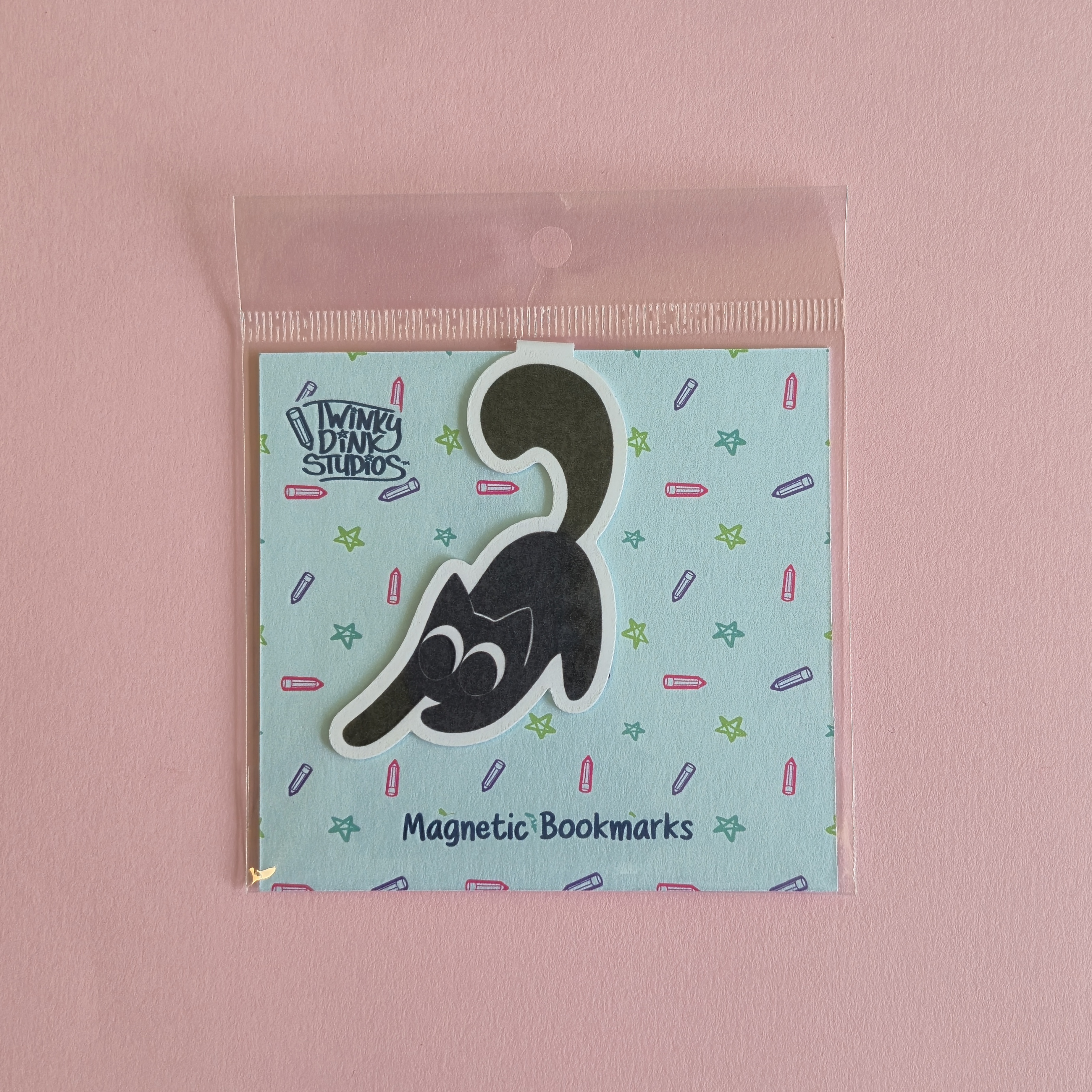 Playful Black Kitten Magnetic Bookmark