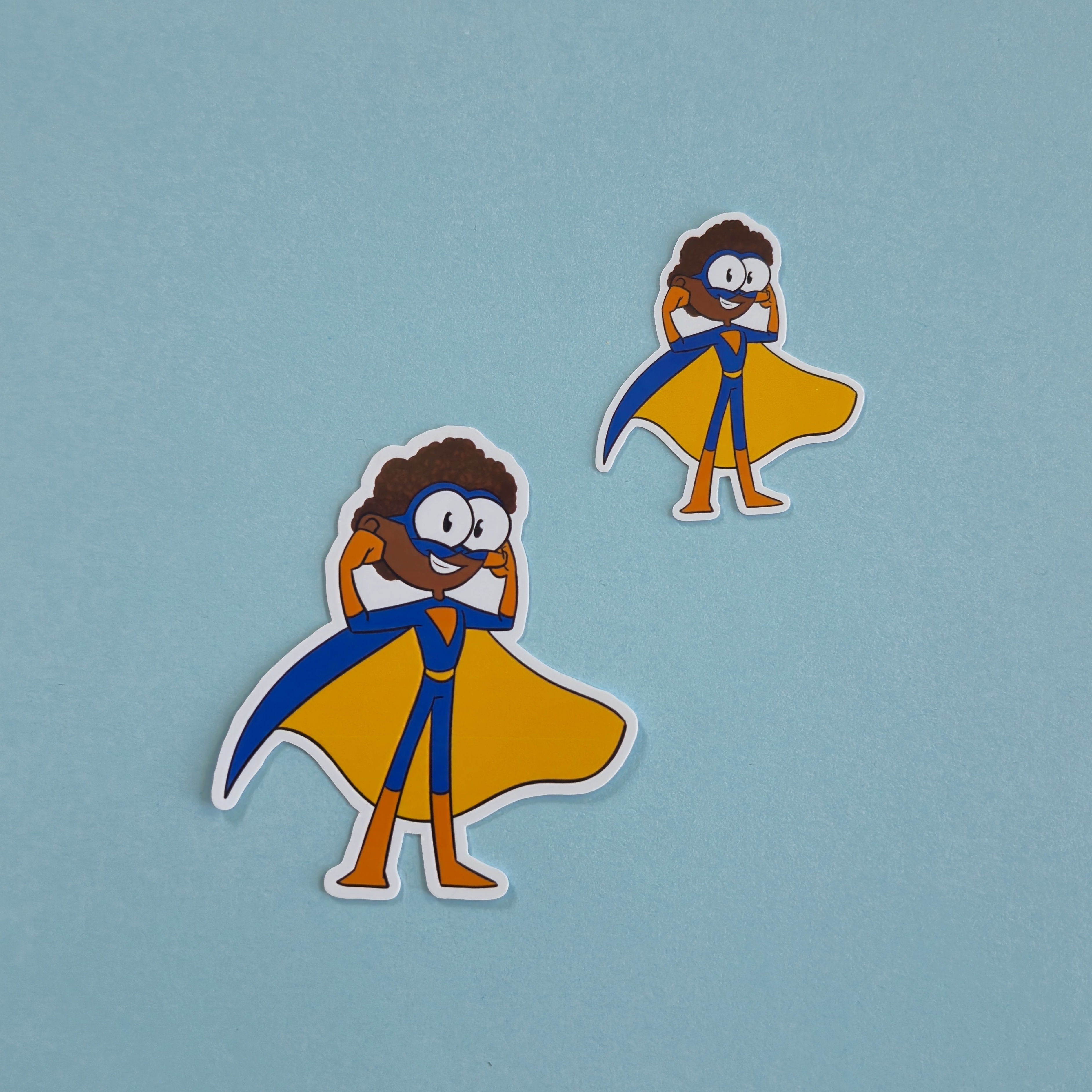 Toby the Blue Superhero Sticker