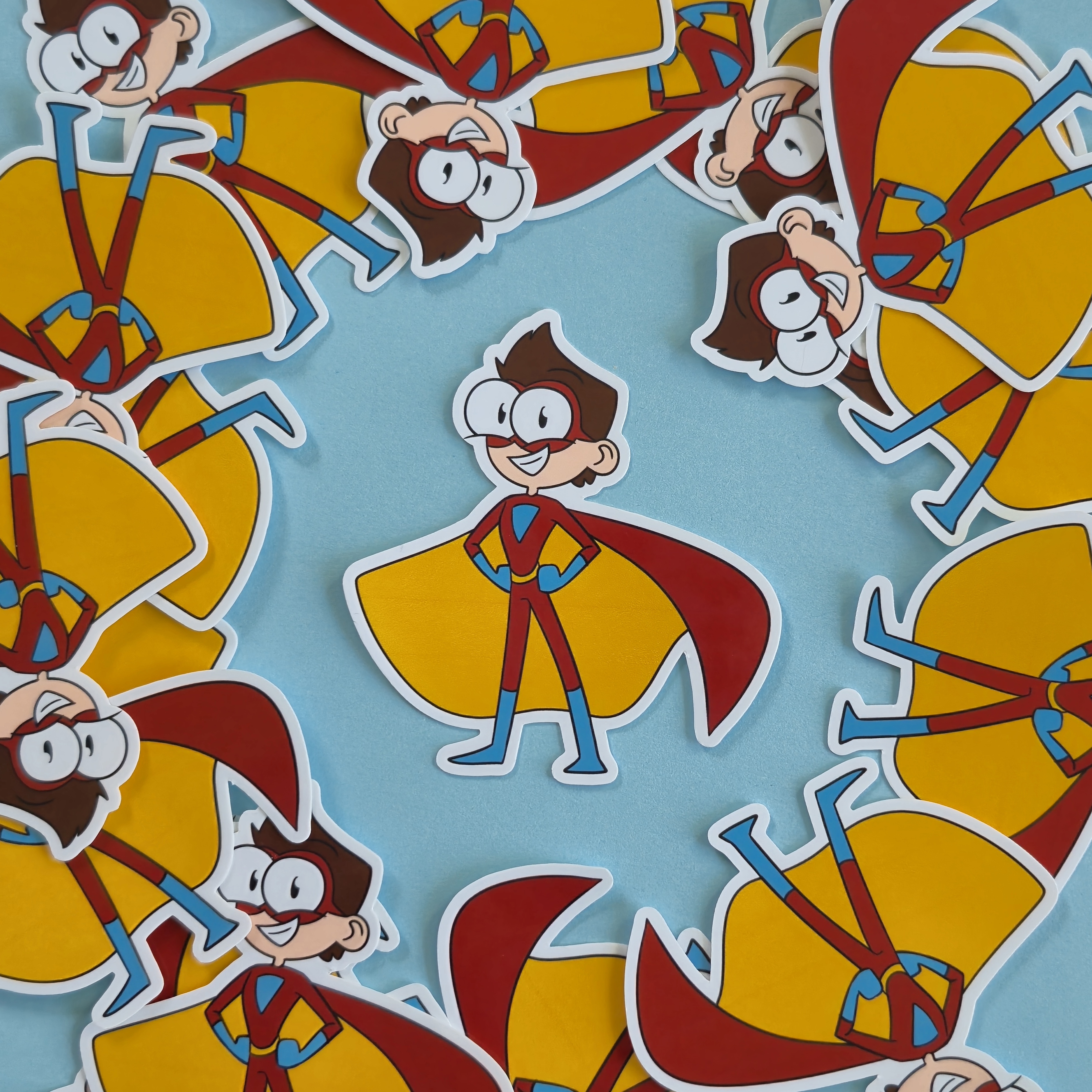 Conner the Red Superhero Sticker