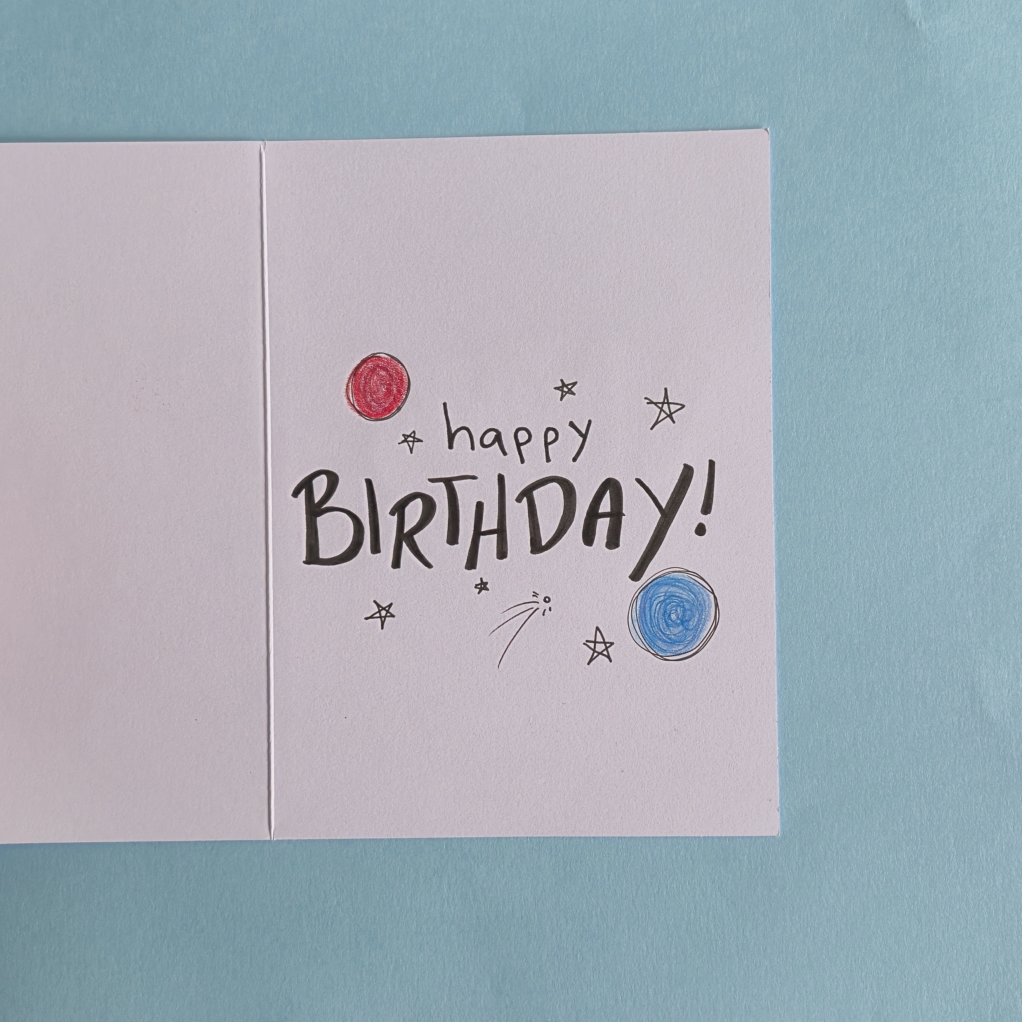 Toby the Blue Astronaut Birthday Card