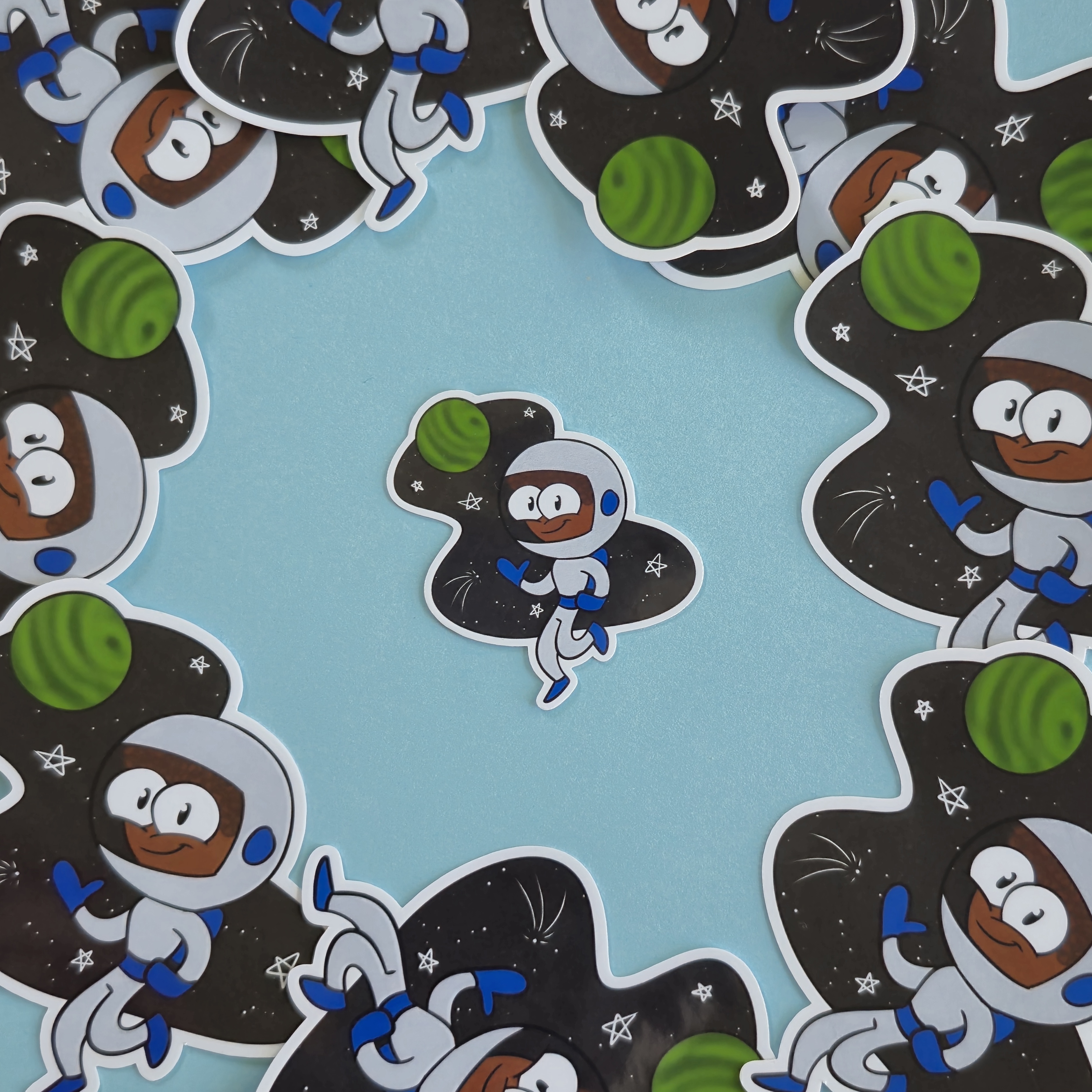 Toby the Blue Astronaut Sticker
