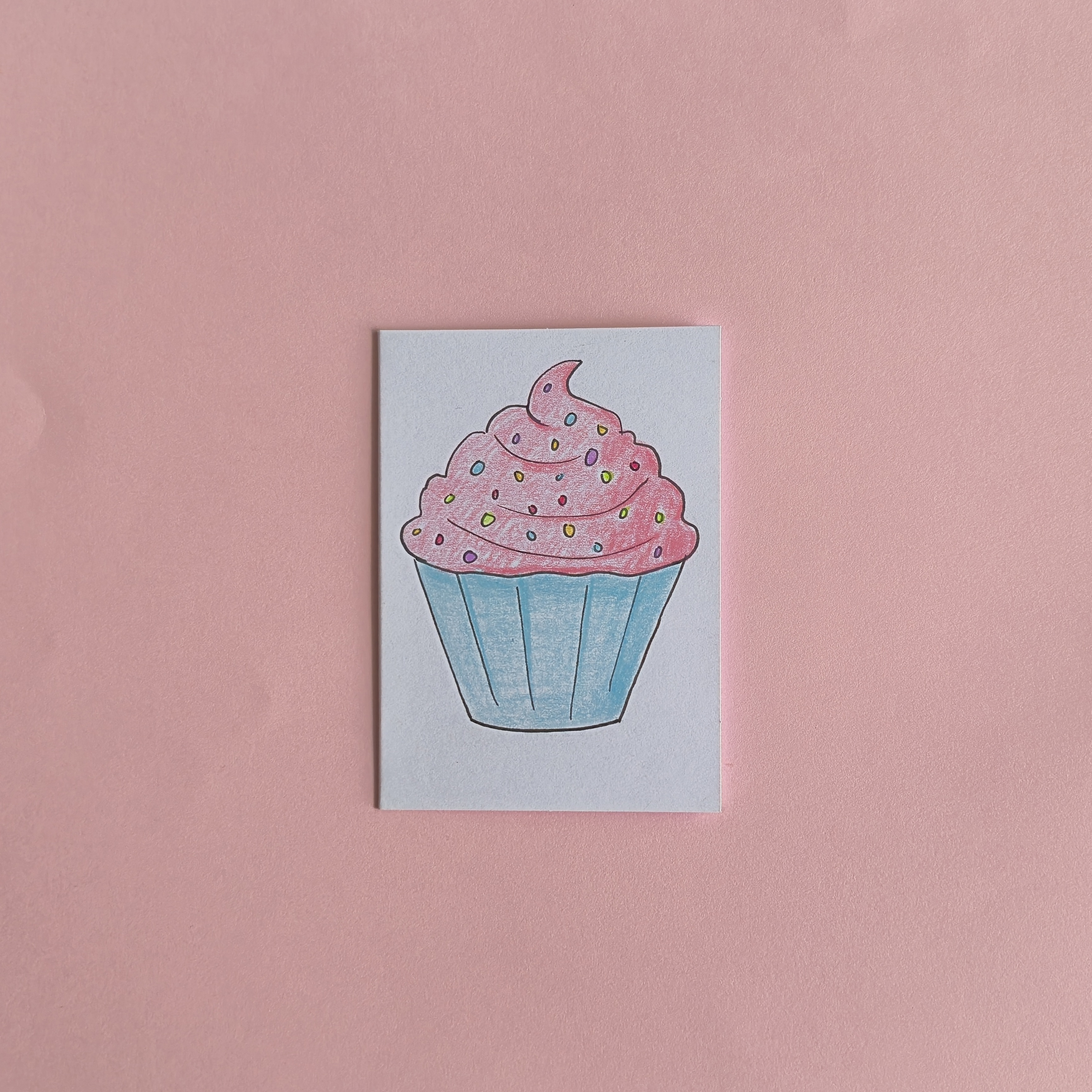 Peppy Pink Mini Birthday Card 6 Pack