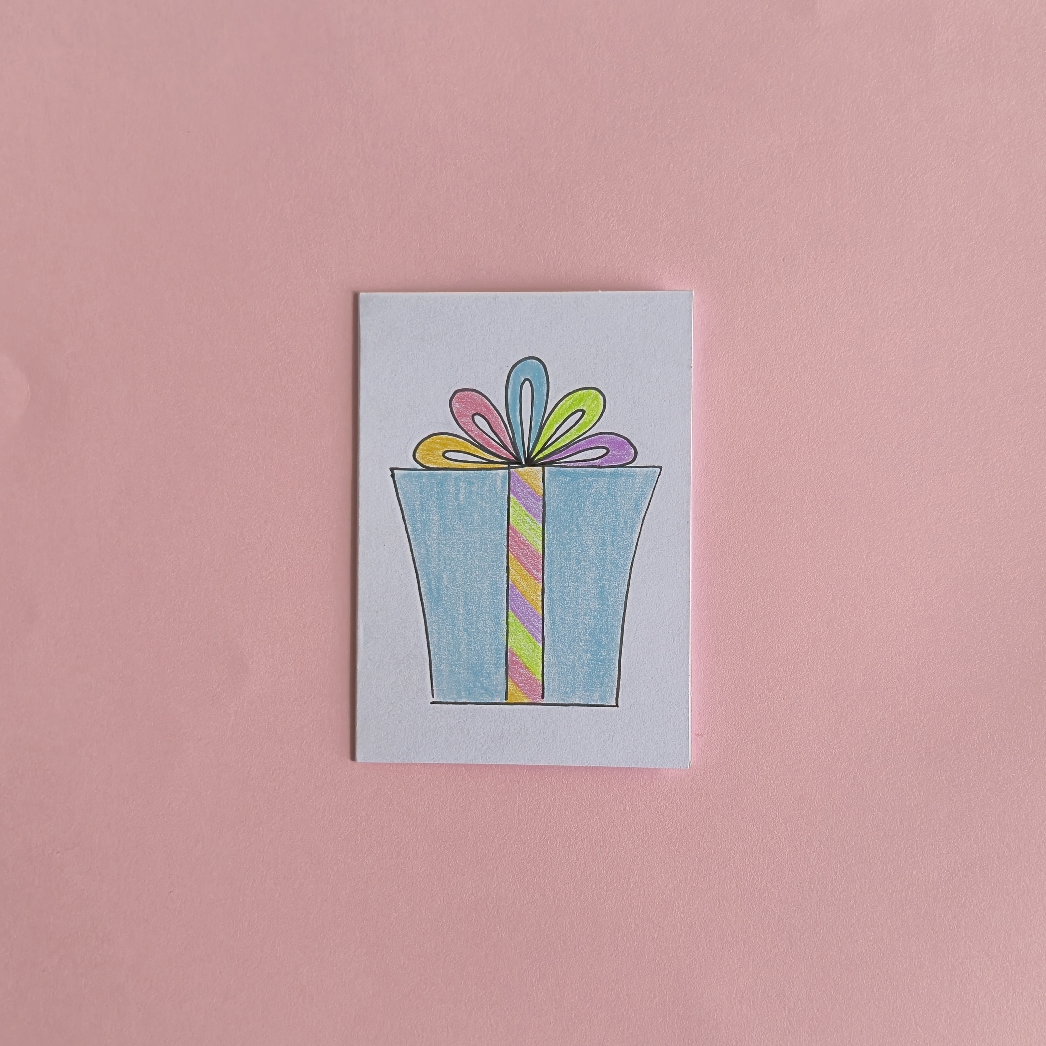 Peppy Pink Mini Birthday Card 6 Pack