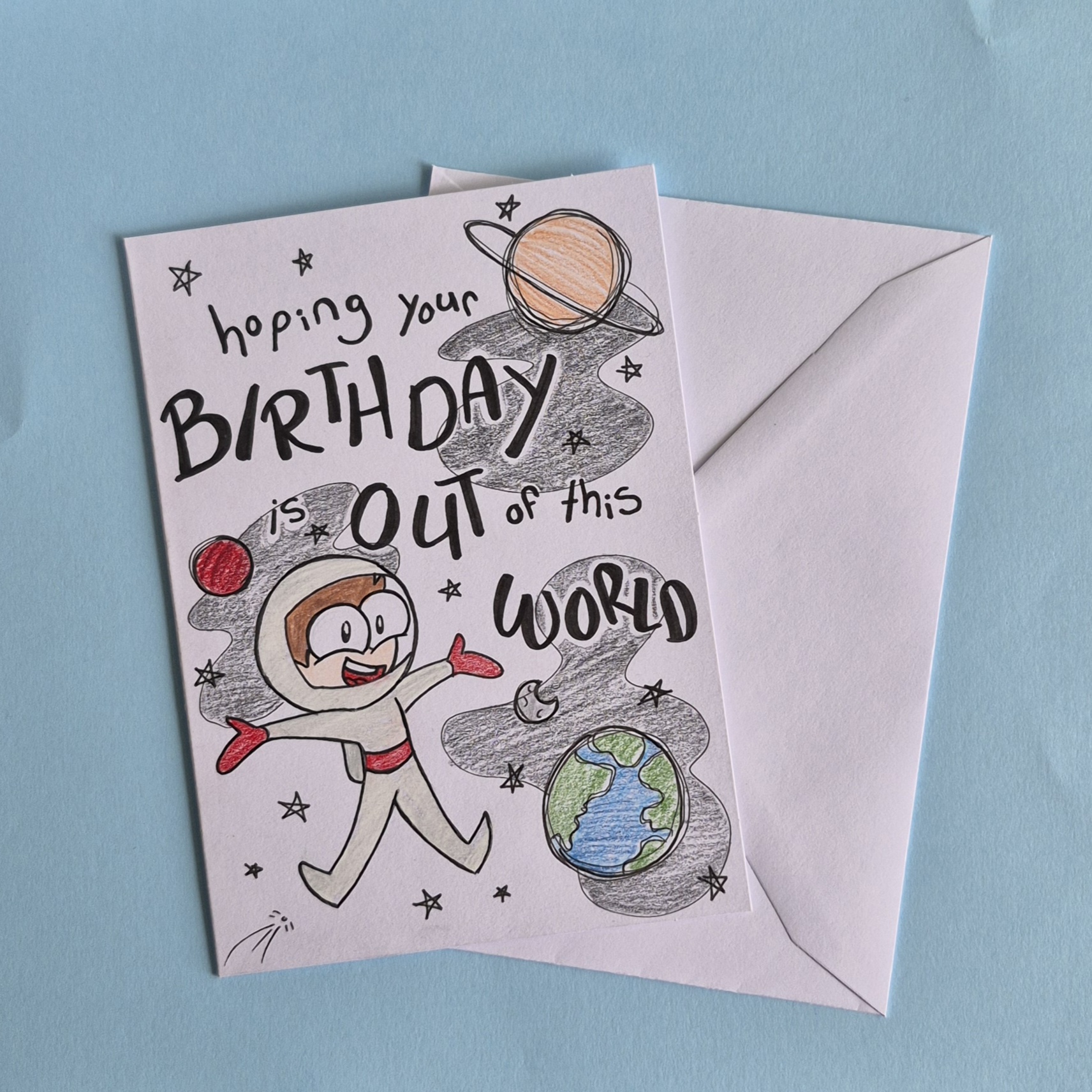 Conner the Astronaut Birthday Card