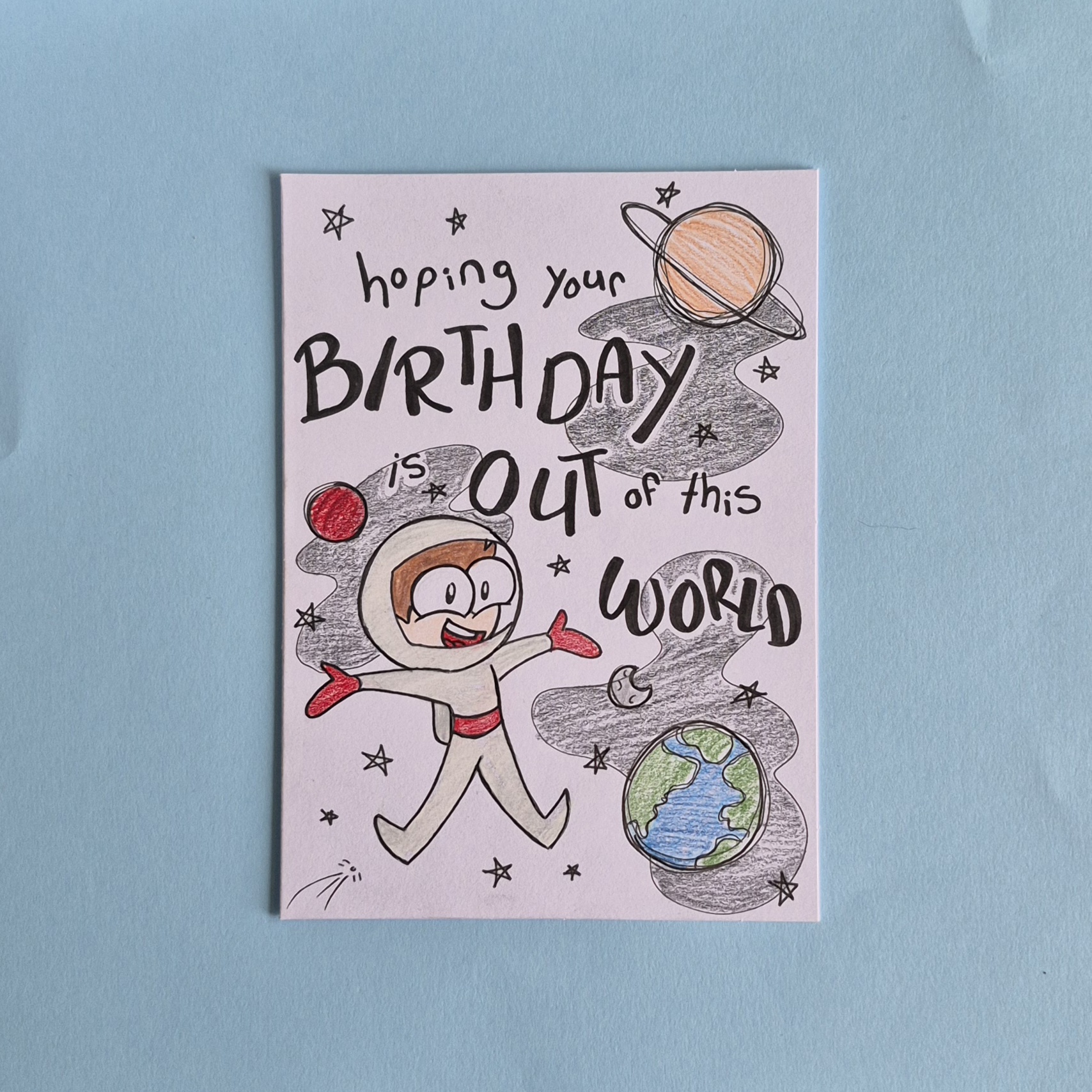 Conner the Astronaut Birthday Card