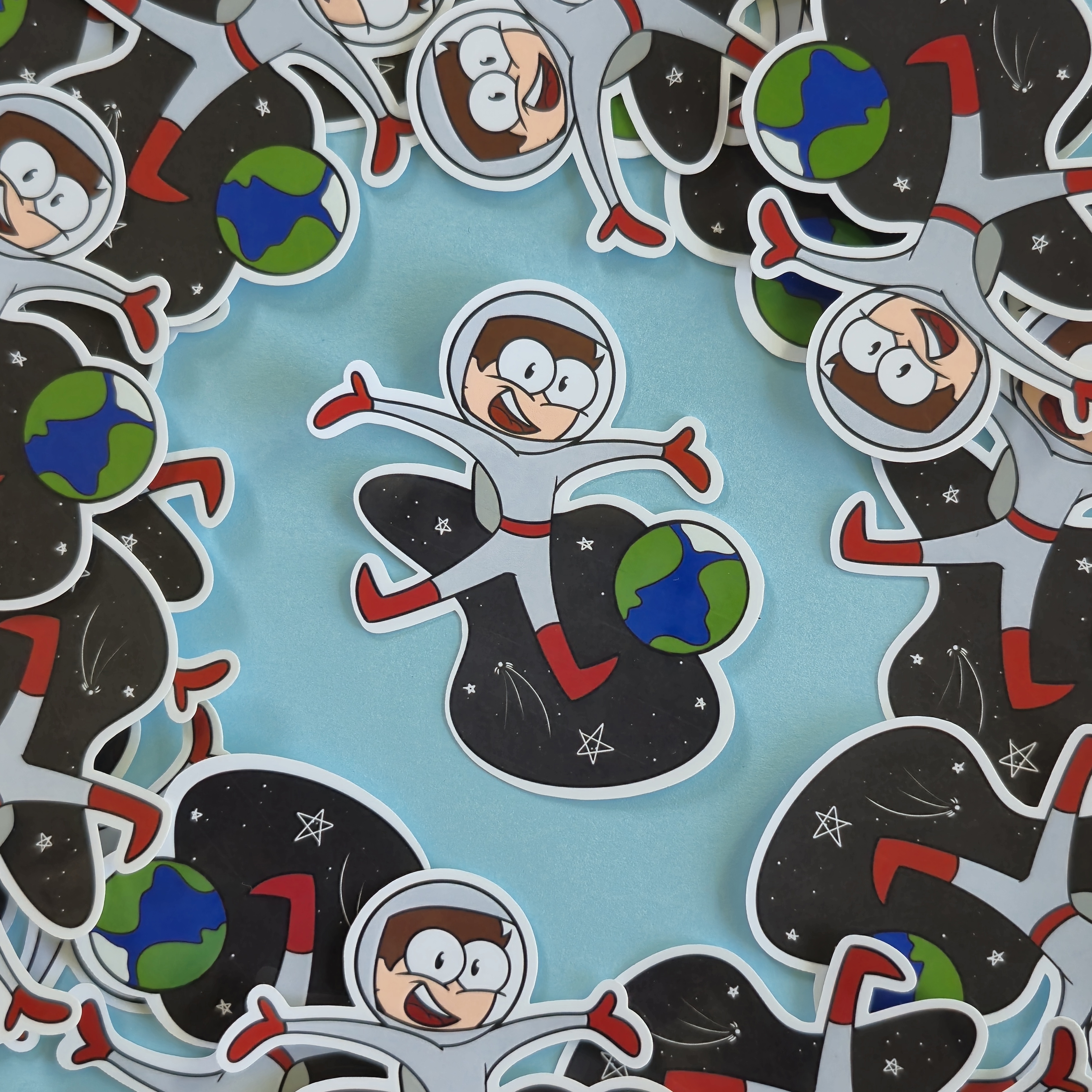 Conner the Red Astronaut Sticker