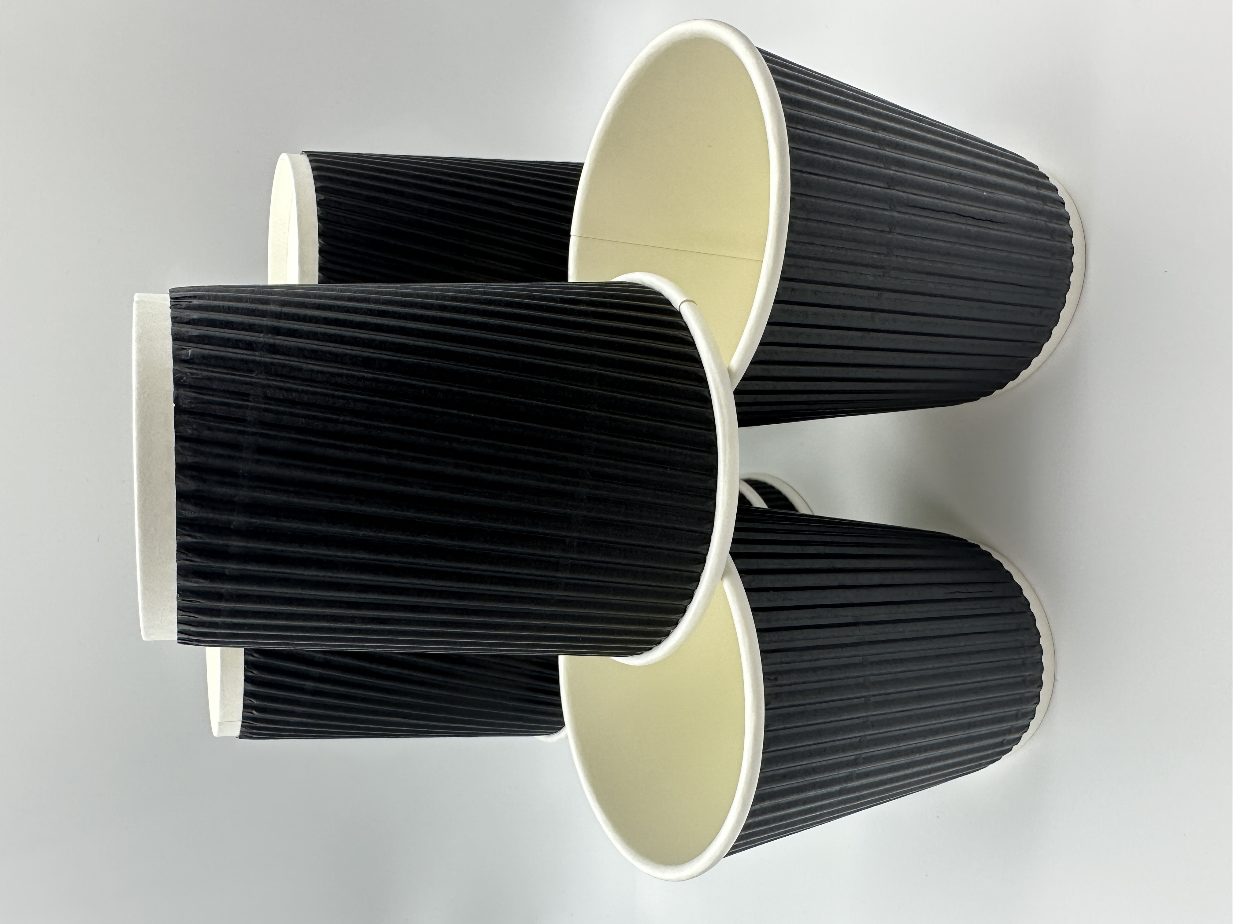 8OZ Black Ripple wall Paper Cups 