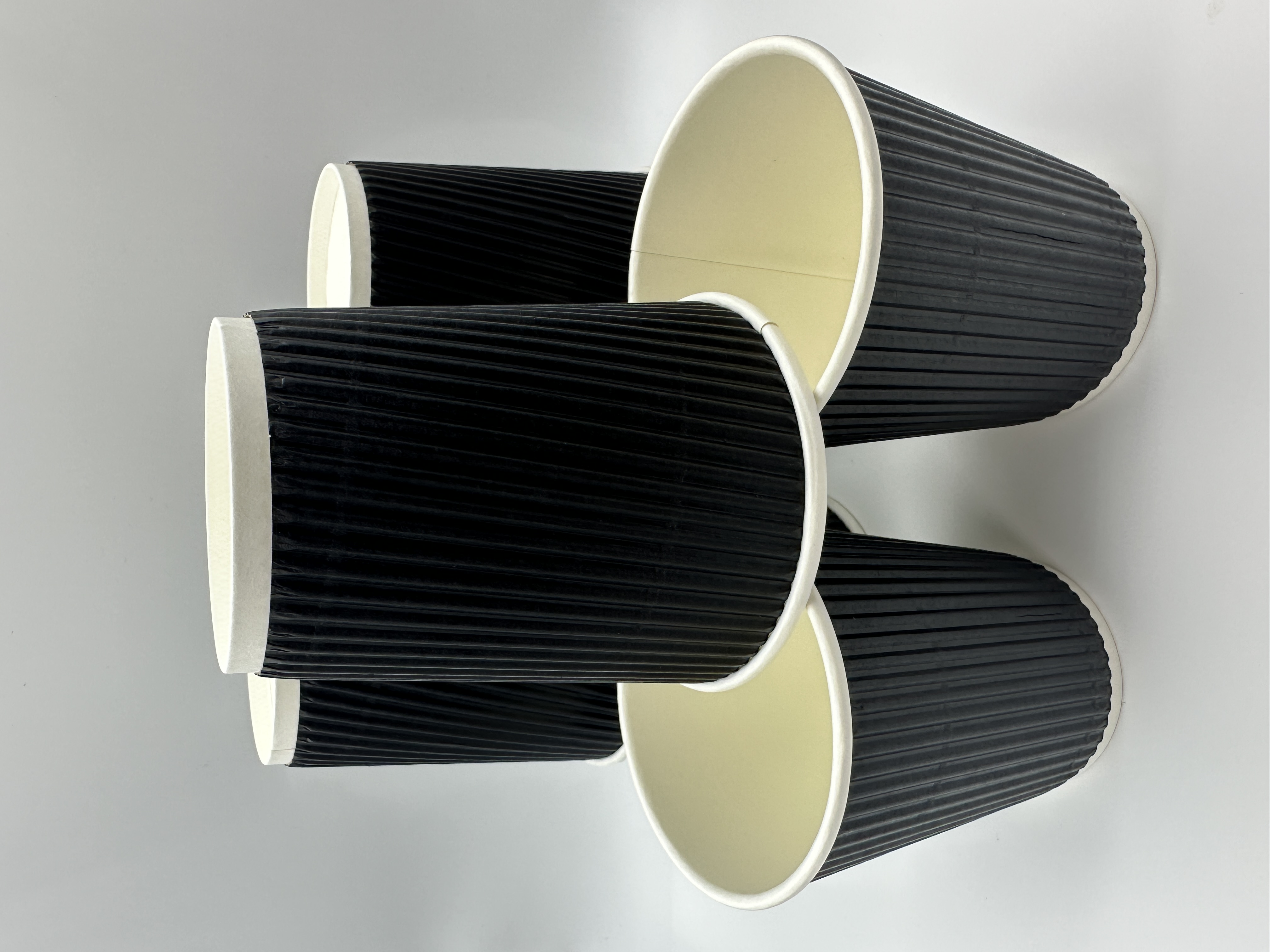8OZ Black Ripple wall Paper Cups 