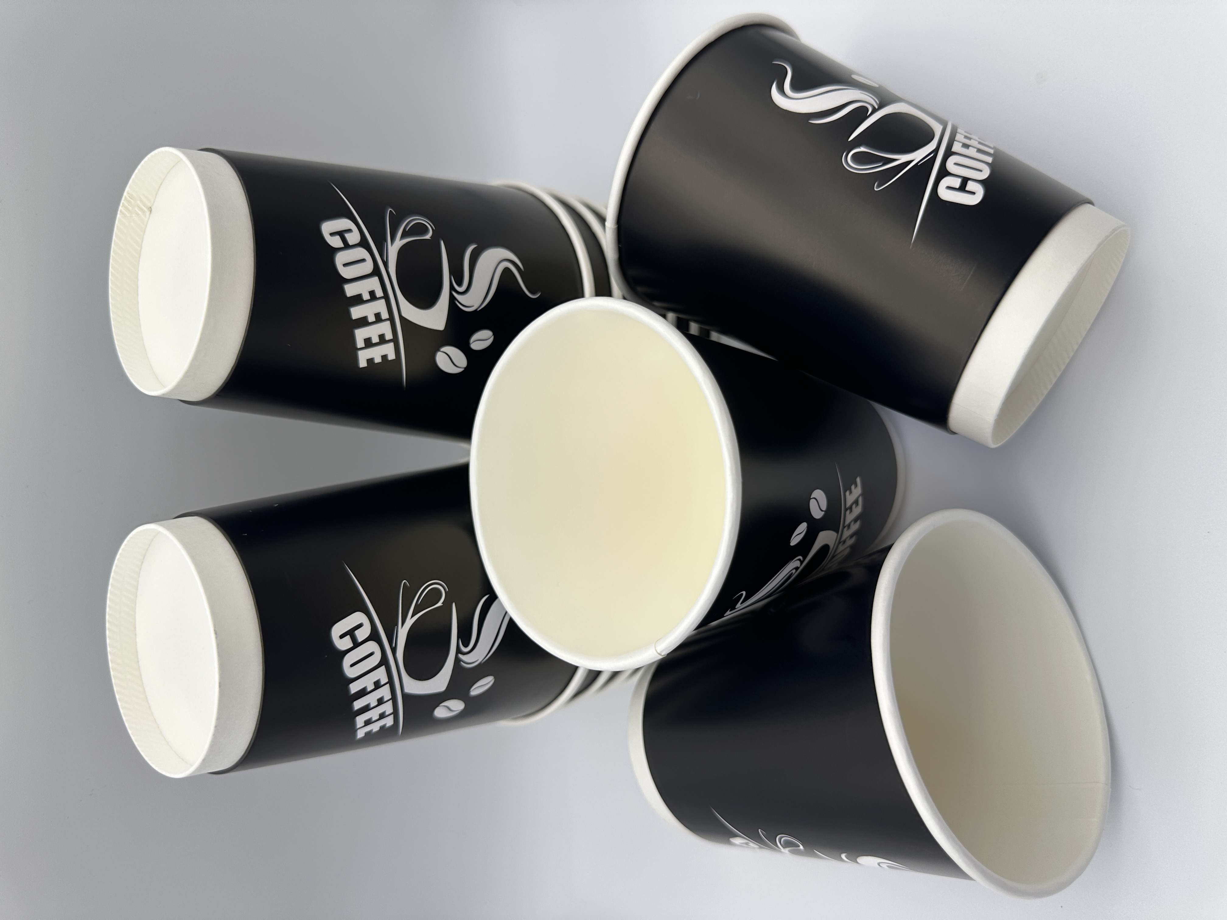 12OZ Double Wall Black Coffee Paper Cups